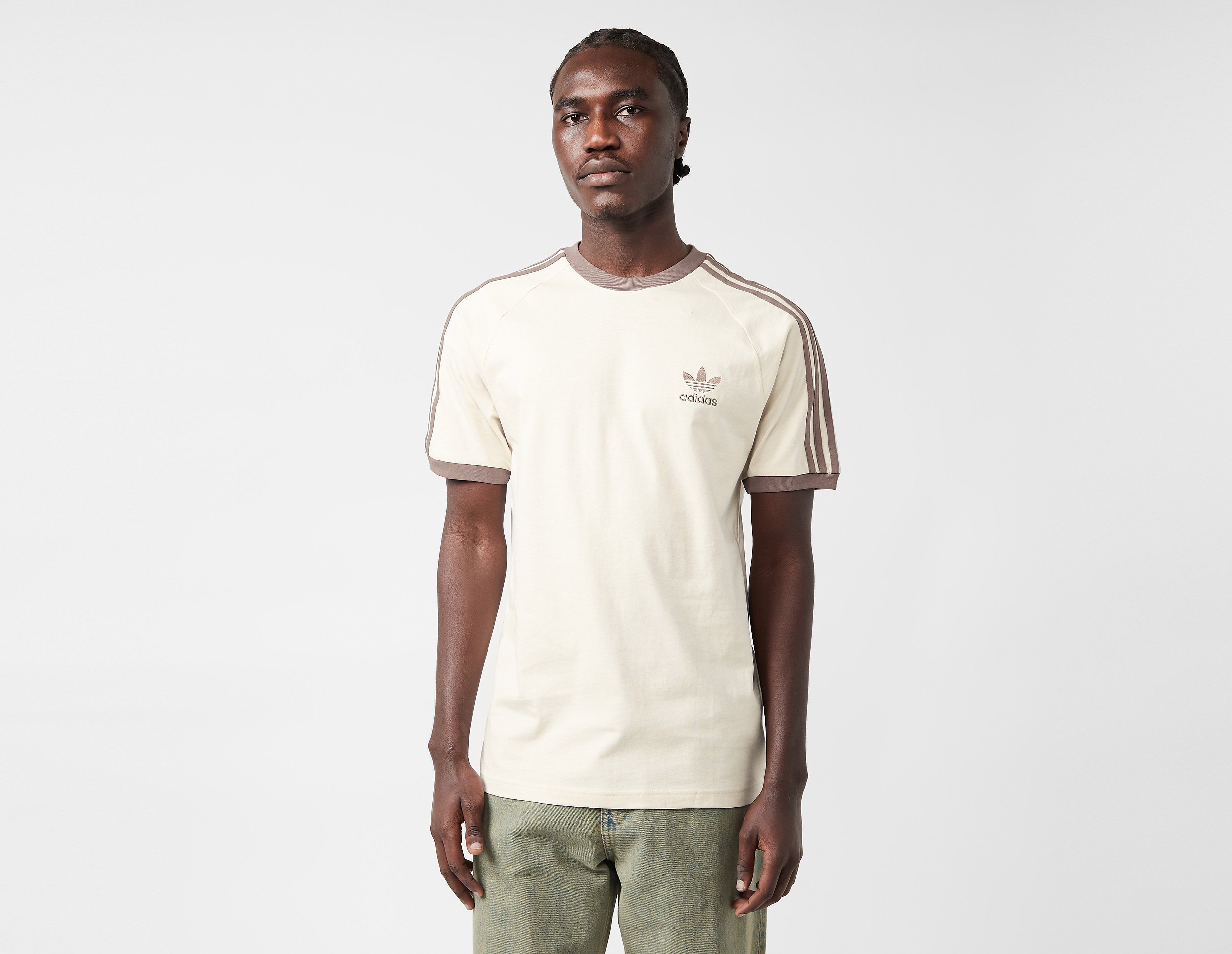 Adidas Originals Adicolor Classics 3-Stripes T-Shirt, Ecru Tint