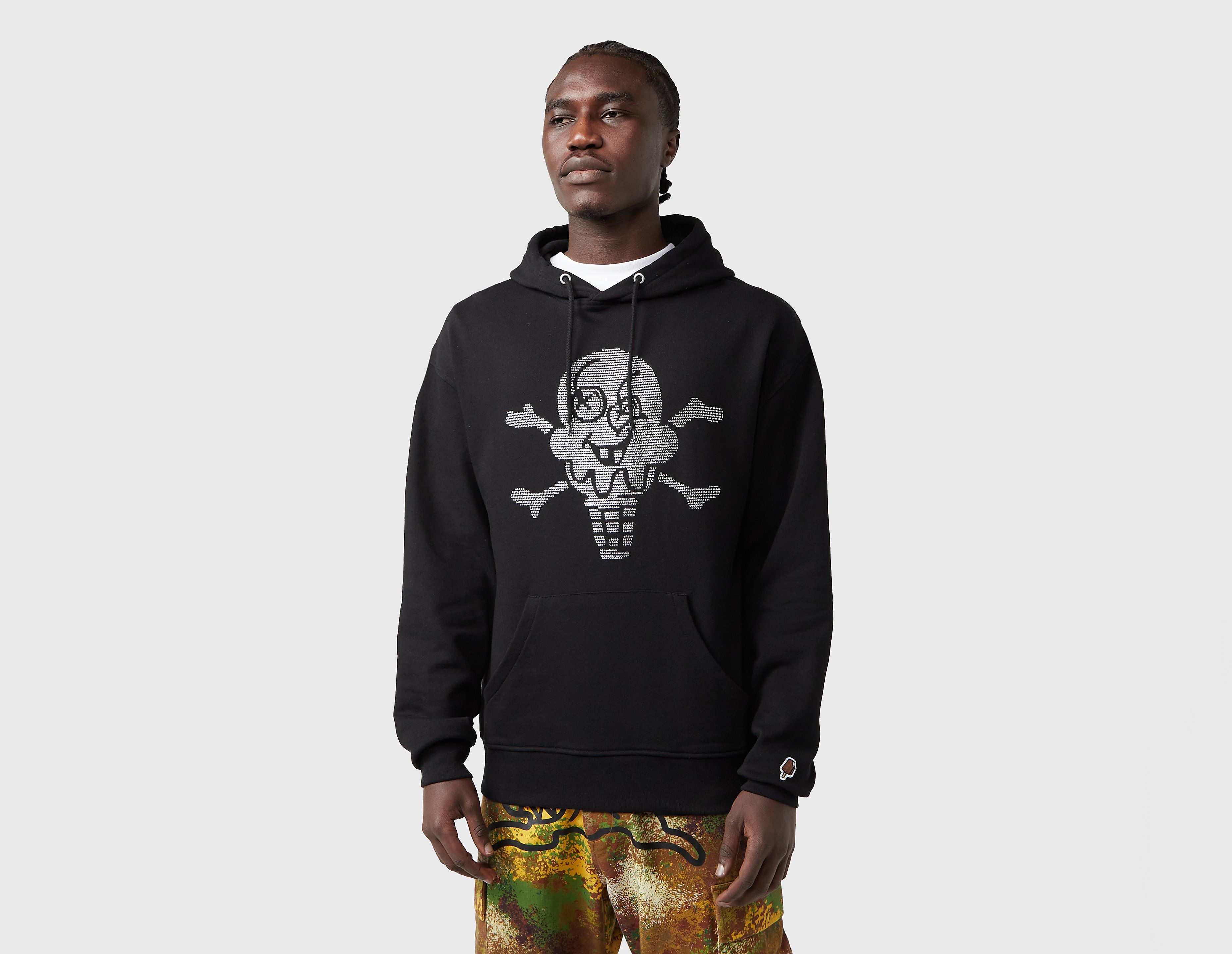 ICECREAM Rhinestone Cones & Bones Hoodie, Black