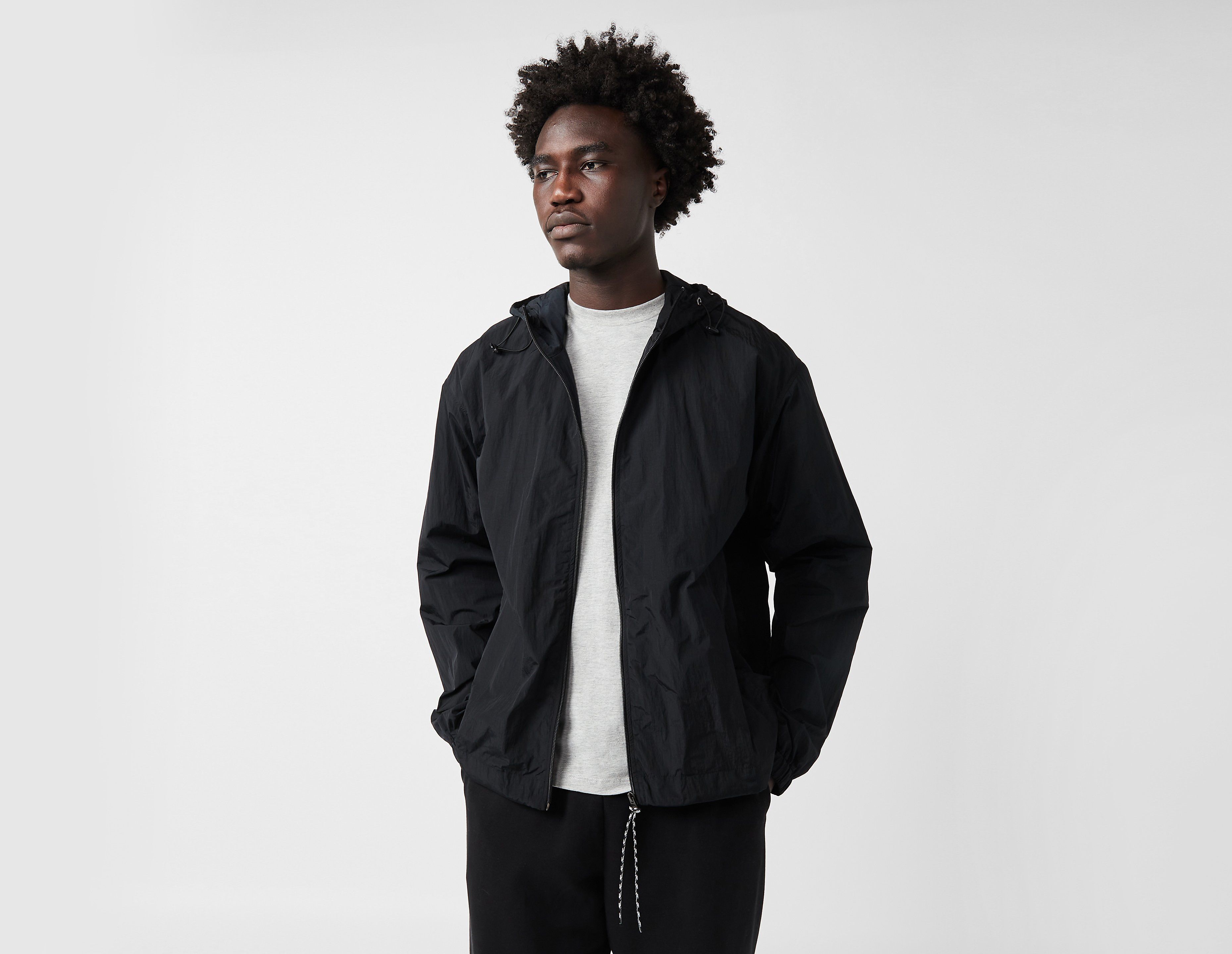 No Problemo Nylon Hooded Jacket, Black