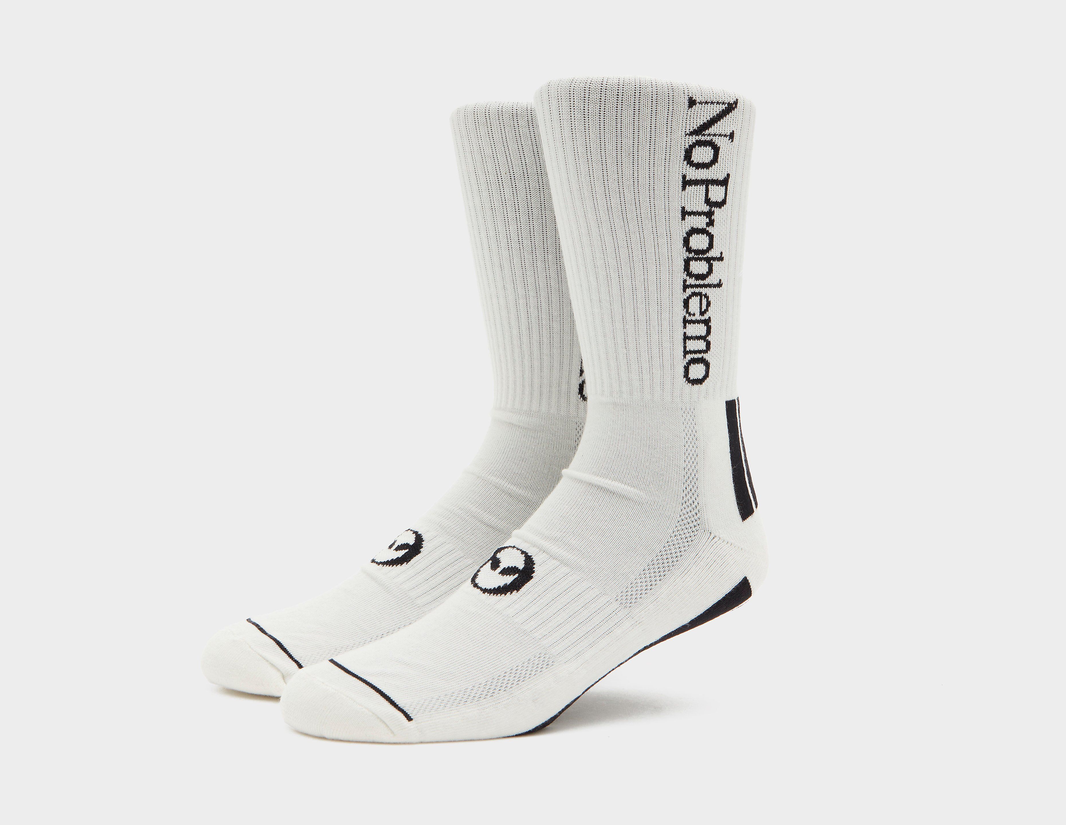 No Problemo Logo Socks, White