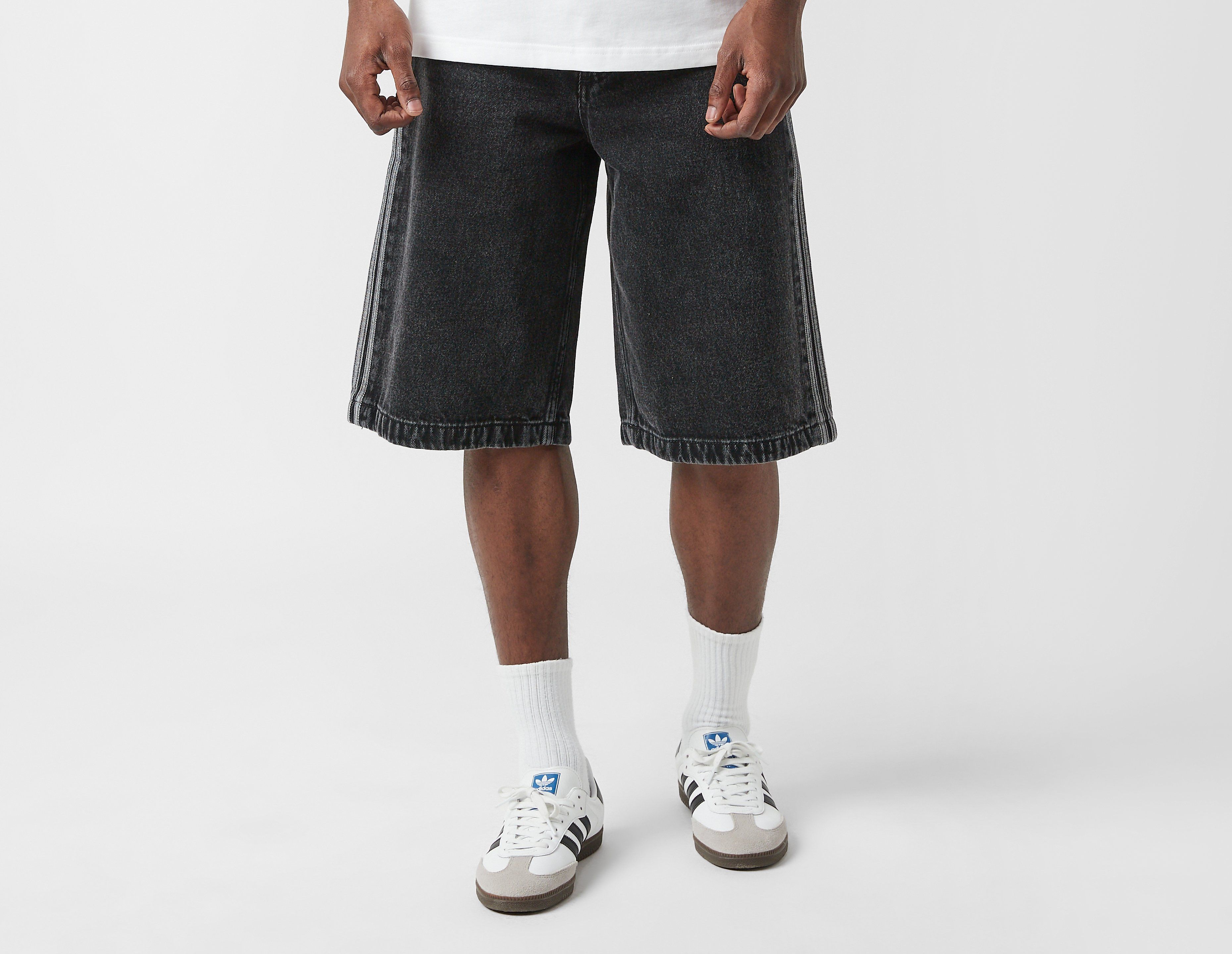 Adidas Originals Firebird Denim Shorts, Black
