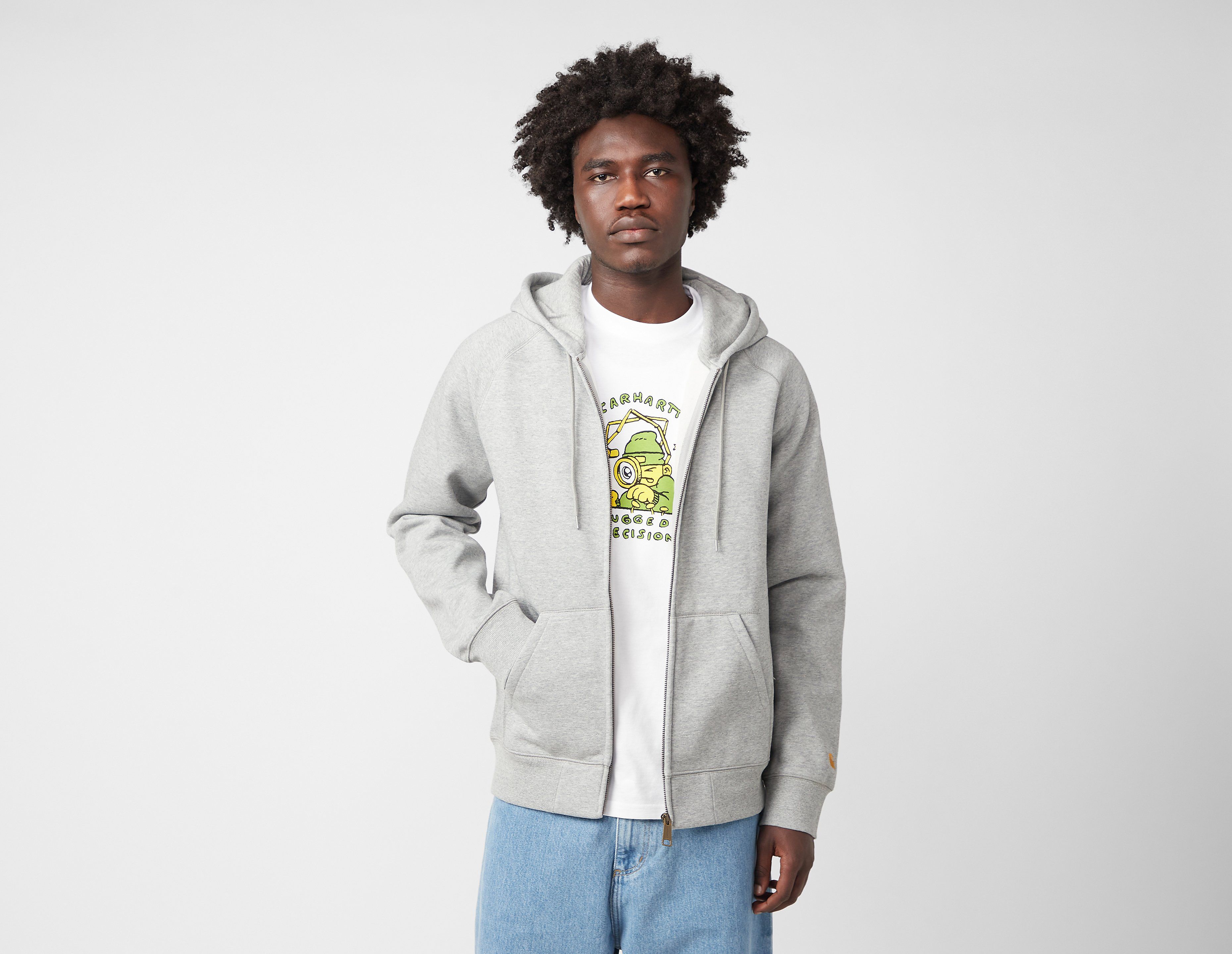 Carhartt WIP Chase Zip Hoodie, Grey