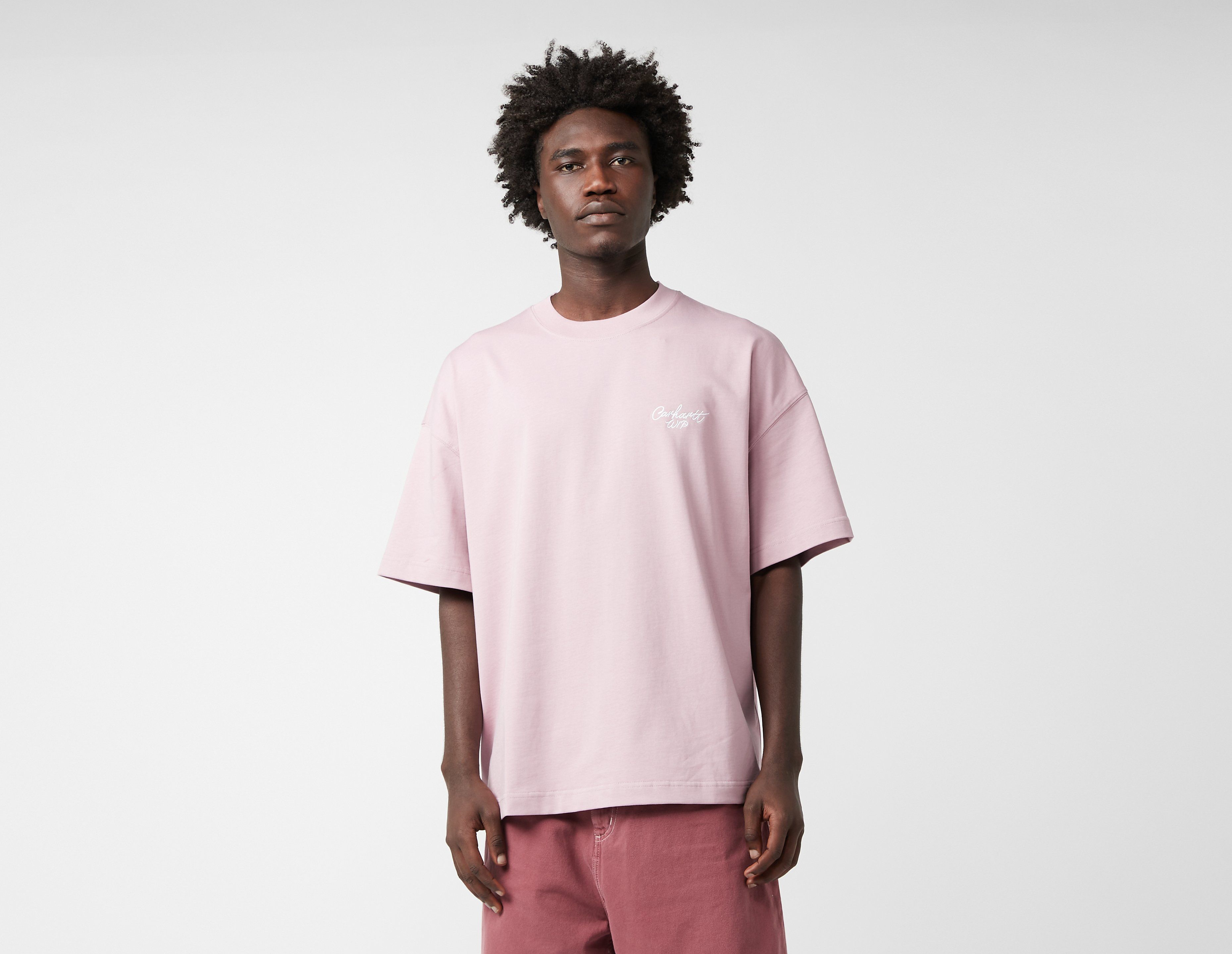 Carhartt WIP Signature Script T-Shirt, Pink