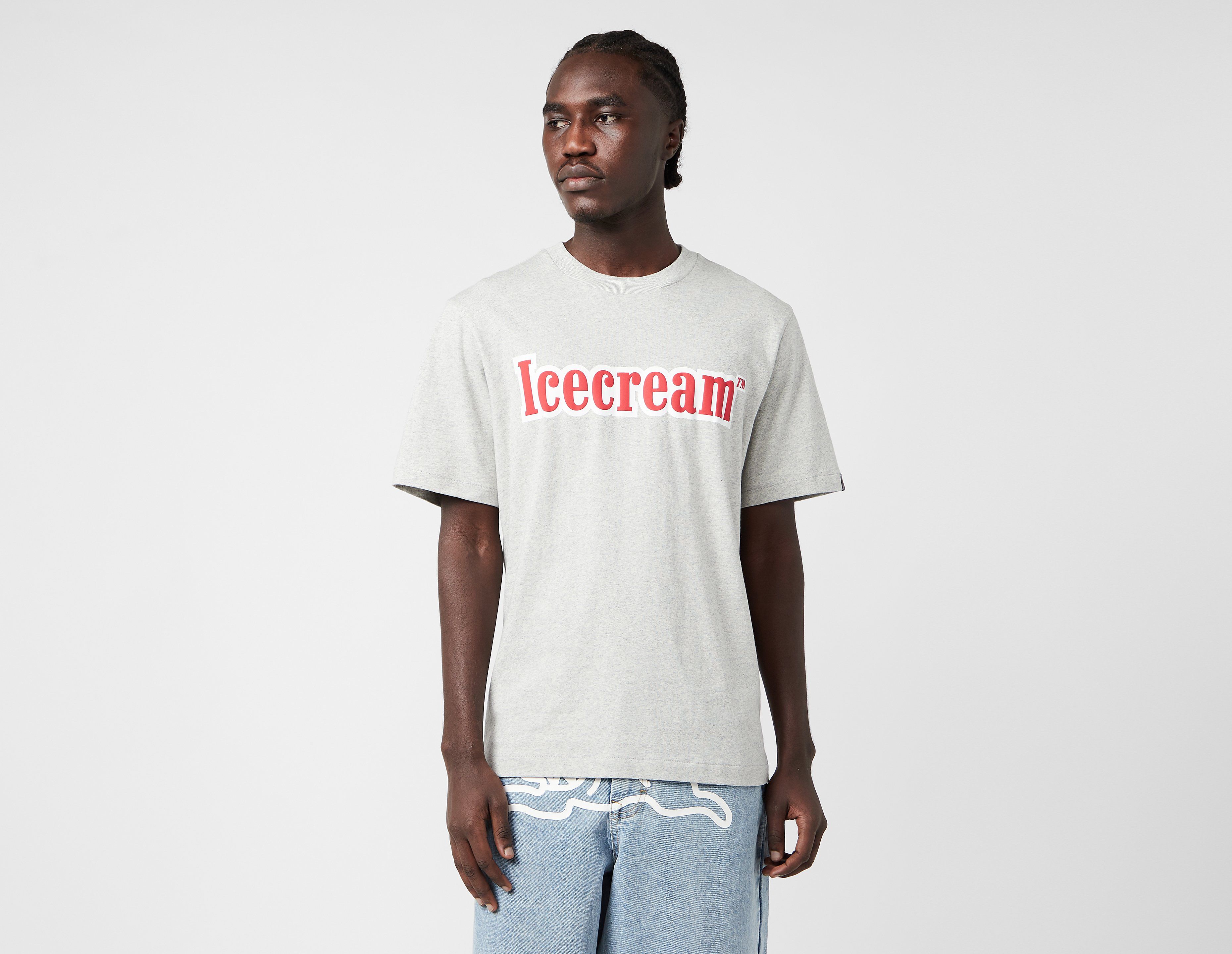 ICECREAM Linear Logo T-Shirt, Grey