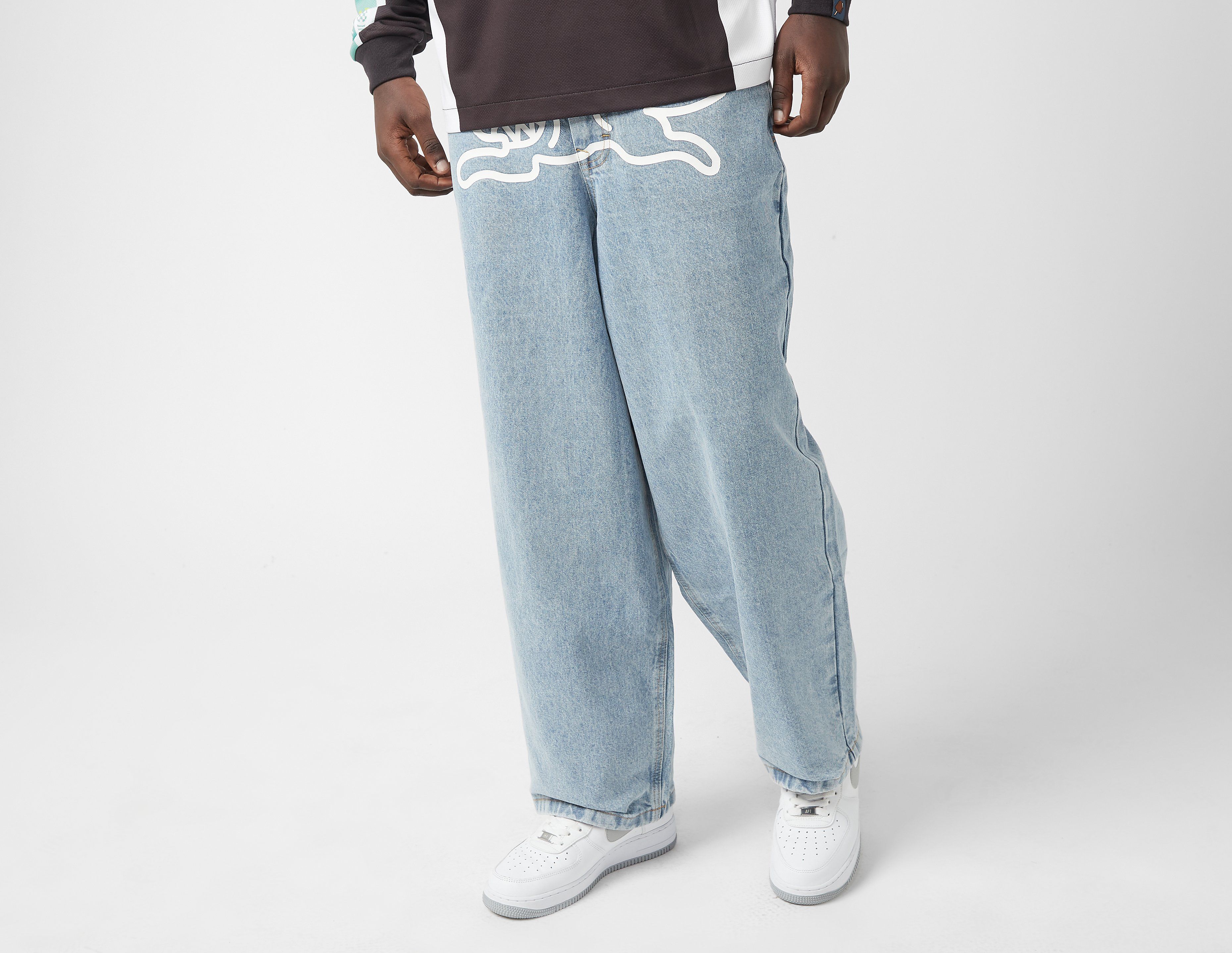 ICECREAM Running Dog Wide Jeans, Blue