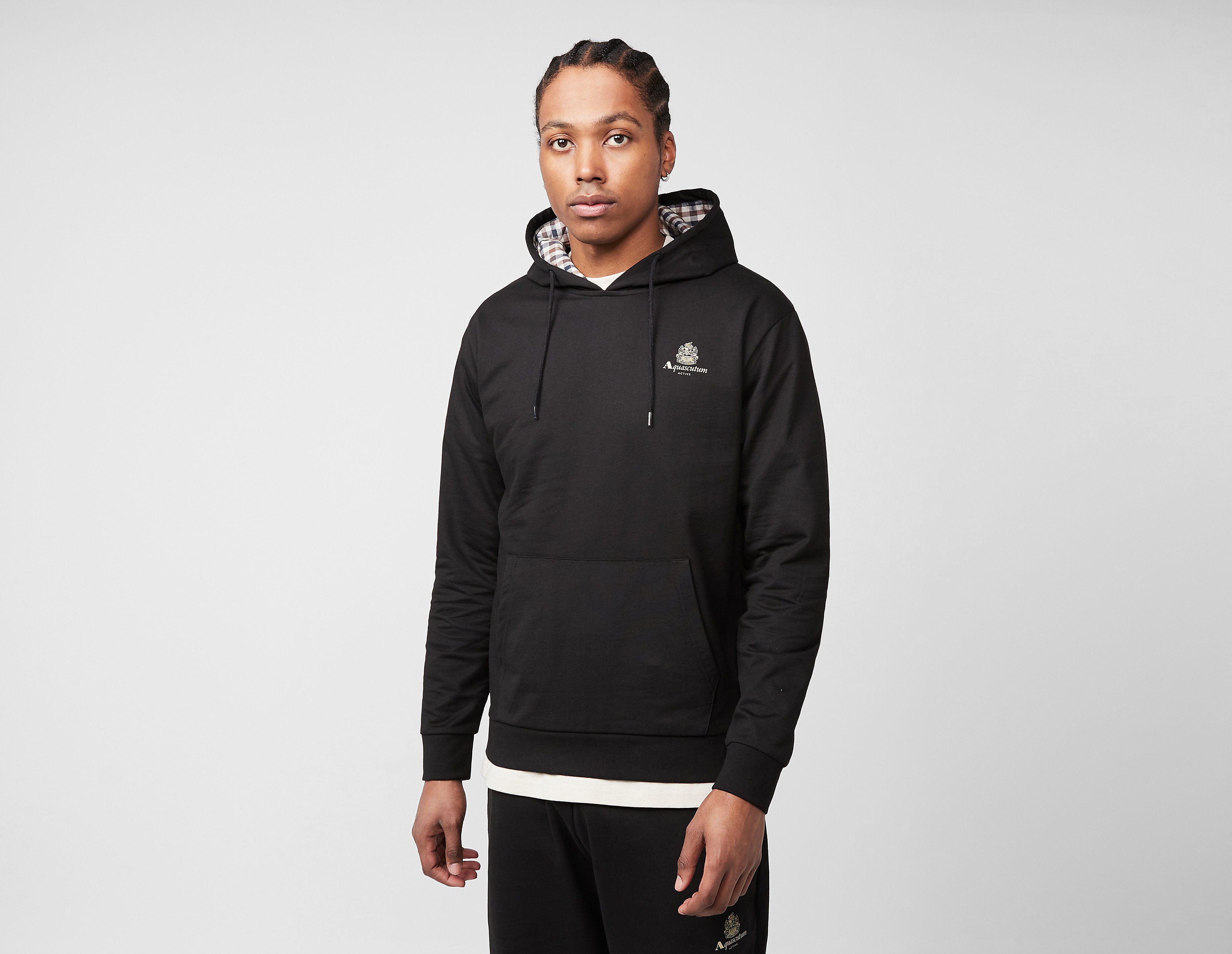 Aquascutum Small Logo Hoodie, Black