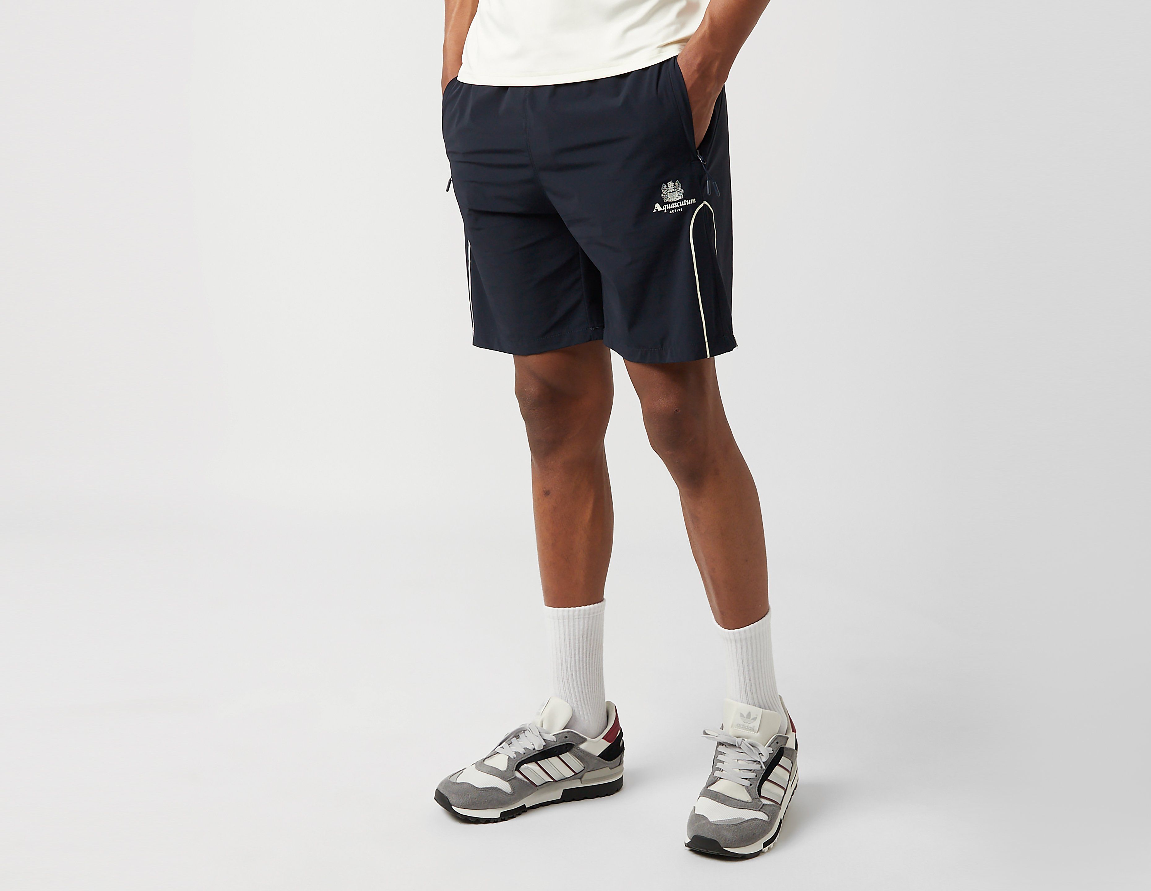Aquascutum Active Stretch Stripes Shorts, Navy