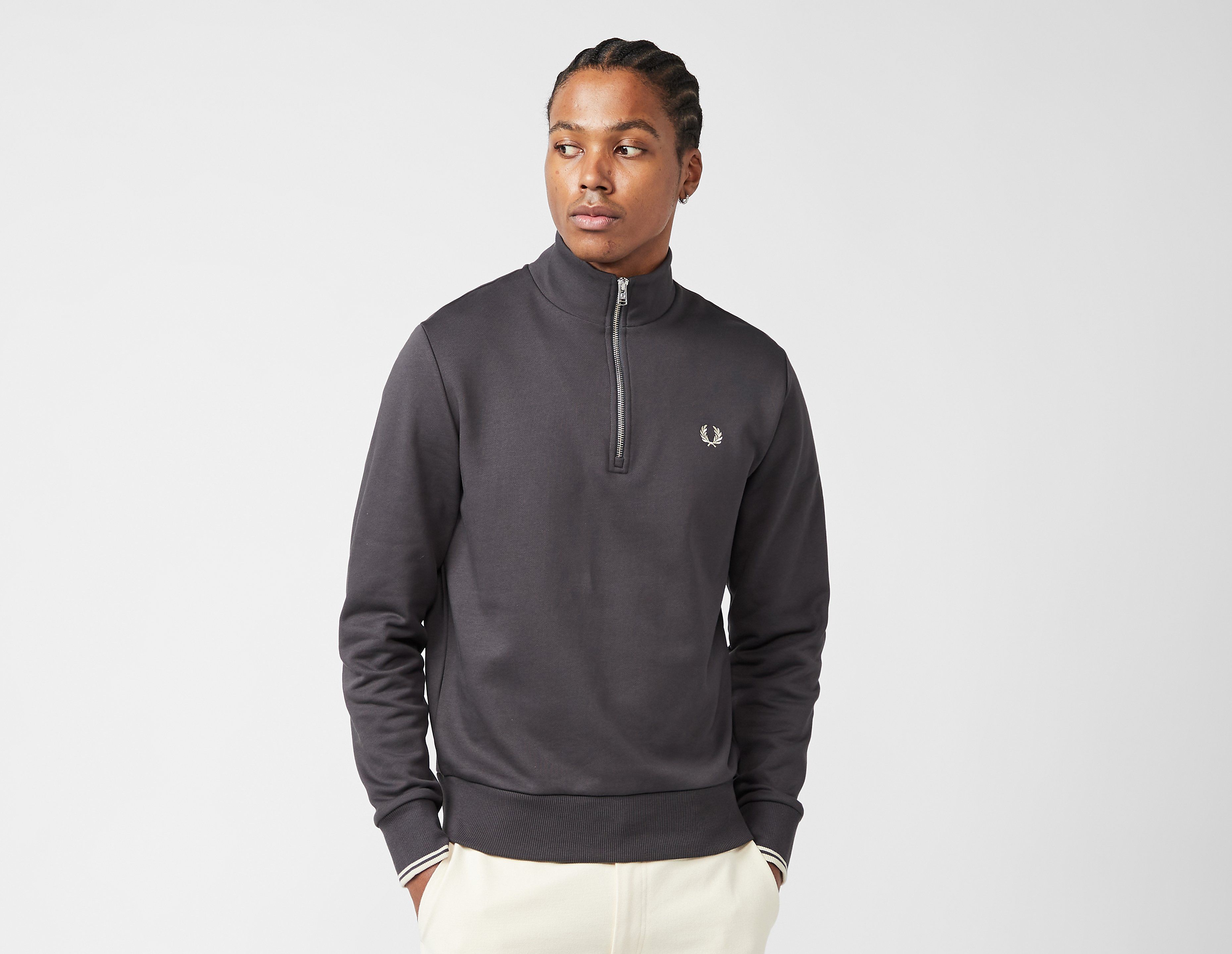 Fred Perry 1/2 Zip Sweatshirt, Grey