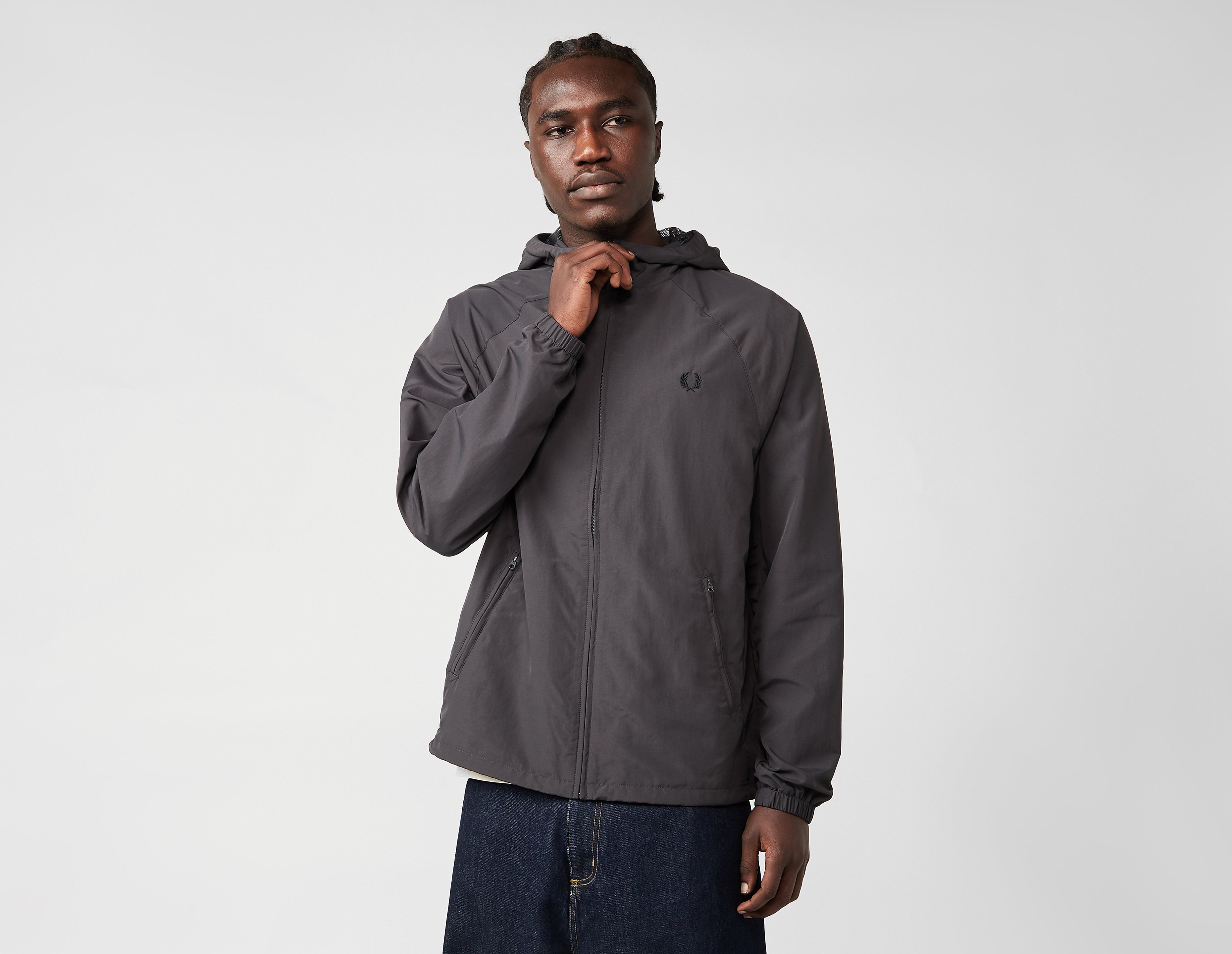 Fred Perry Hooded Shell Jacket, Grey