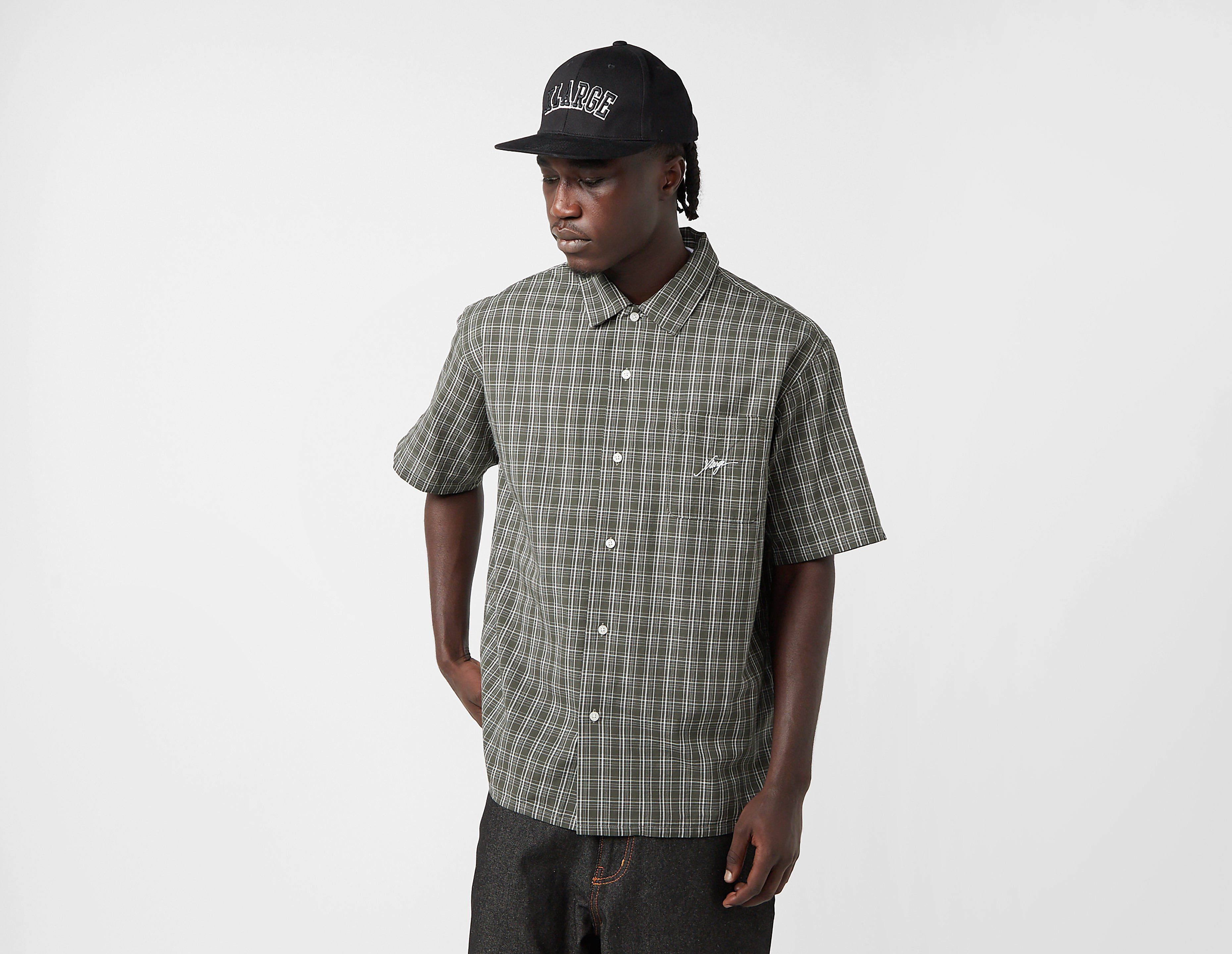 XLARGE Embroidered Plaid Shirt, Green
