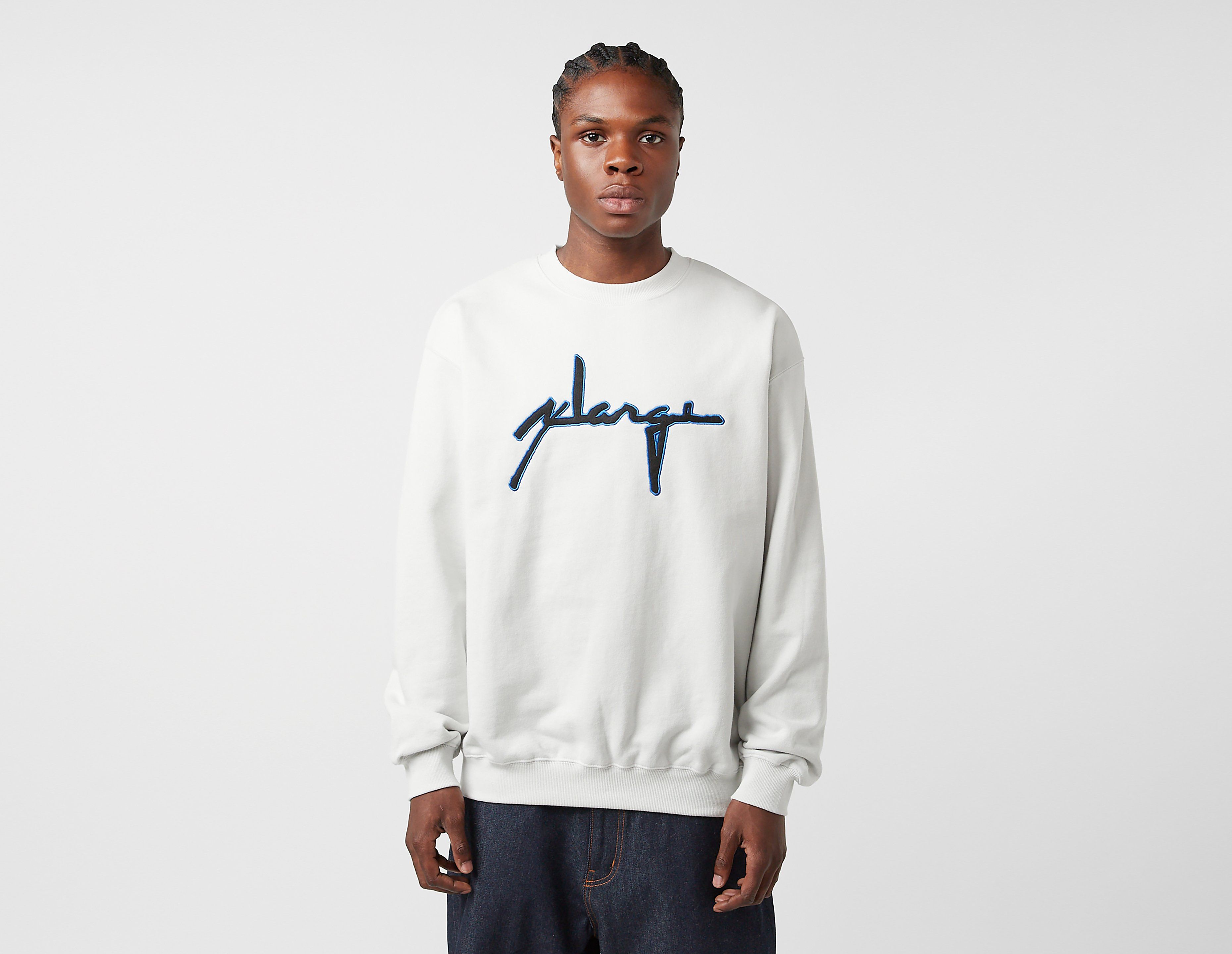 XLARGE Distortion Logo Crewneck Sweatshirt, Grey