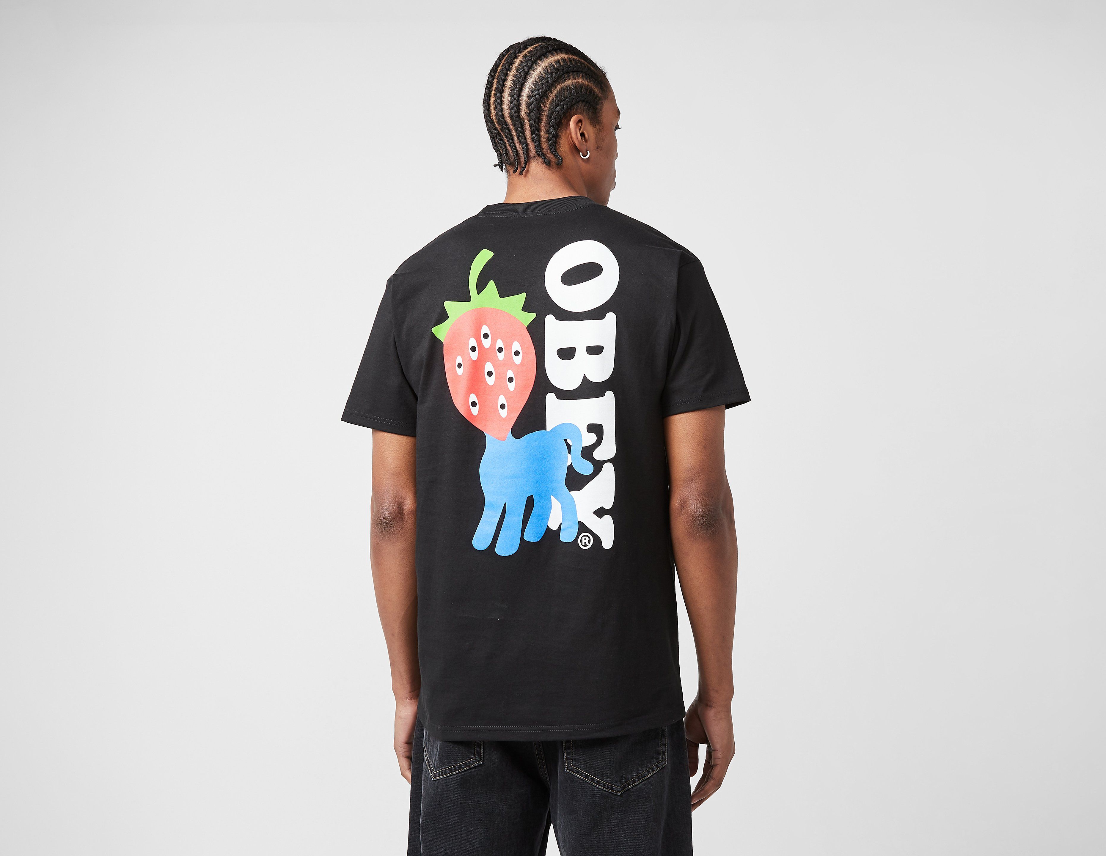 Obey Strawberry T-Shirt, Black
