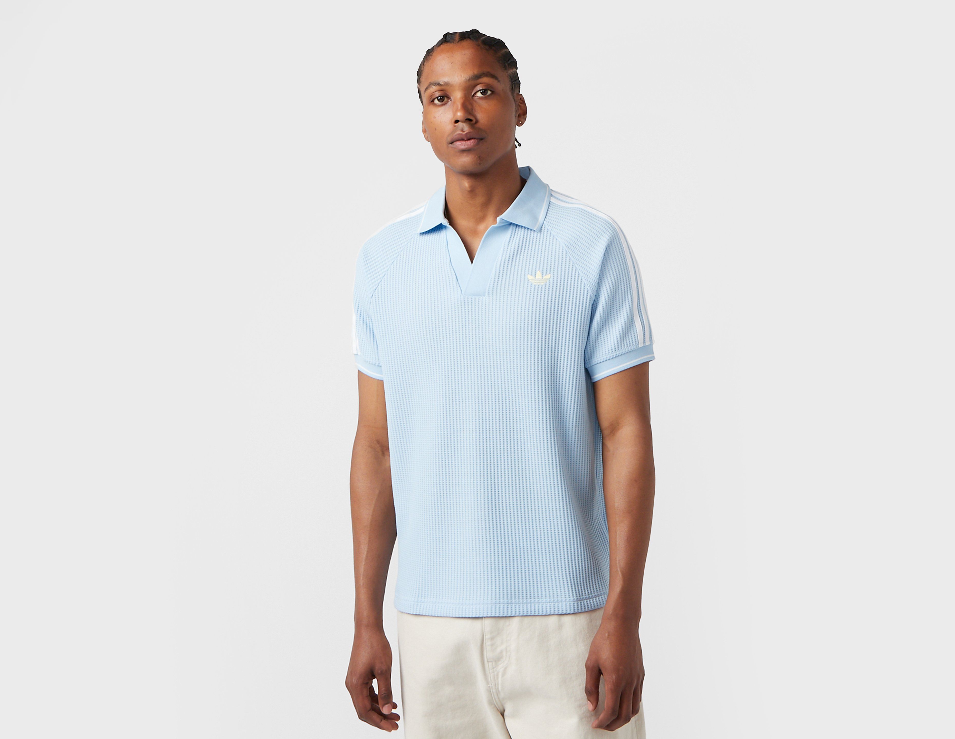 Adidas Originals Waffle Knit Polo, Blue