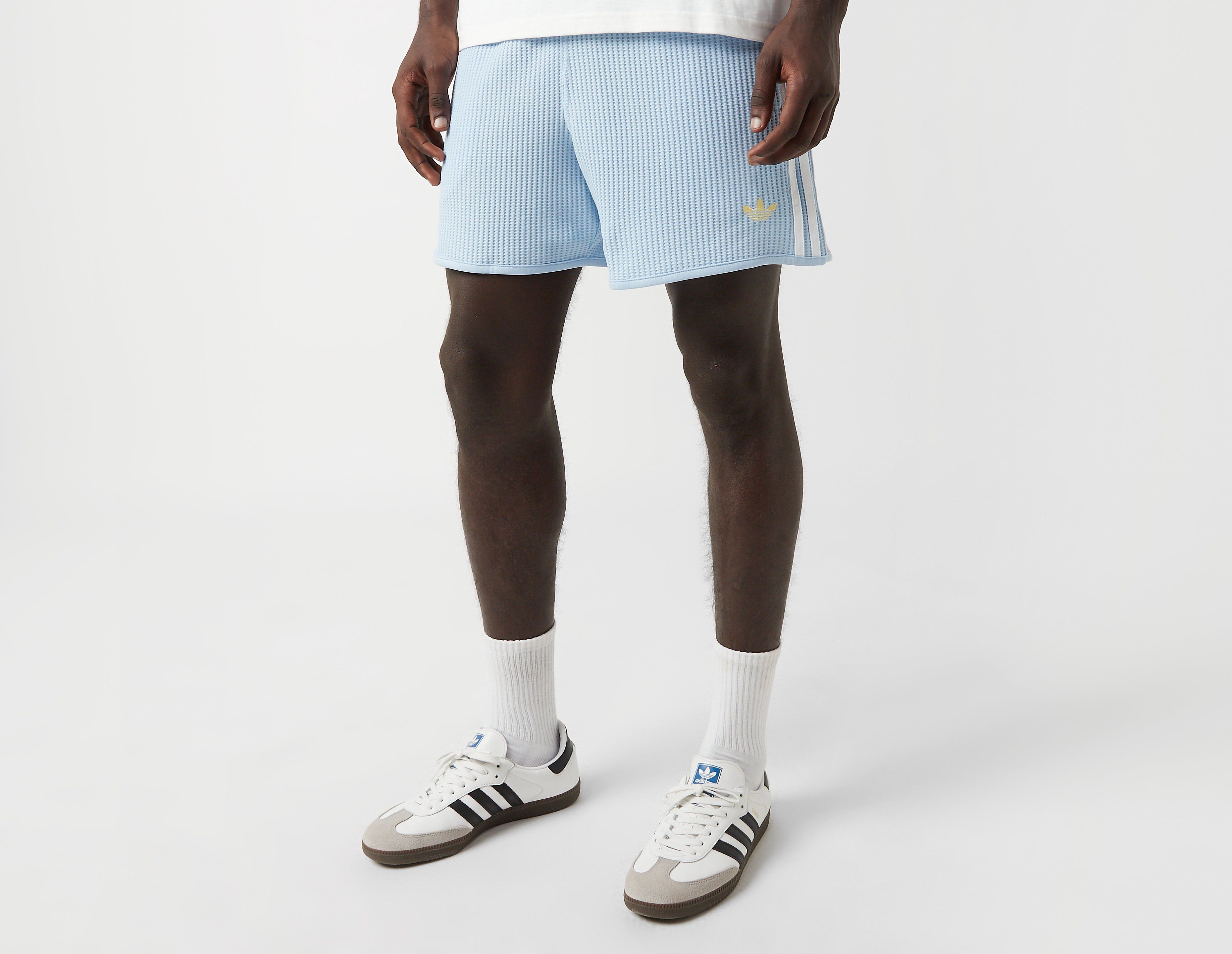 Adidas Originals Waffle Knit Sprinter Shorts, Blue