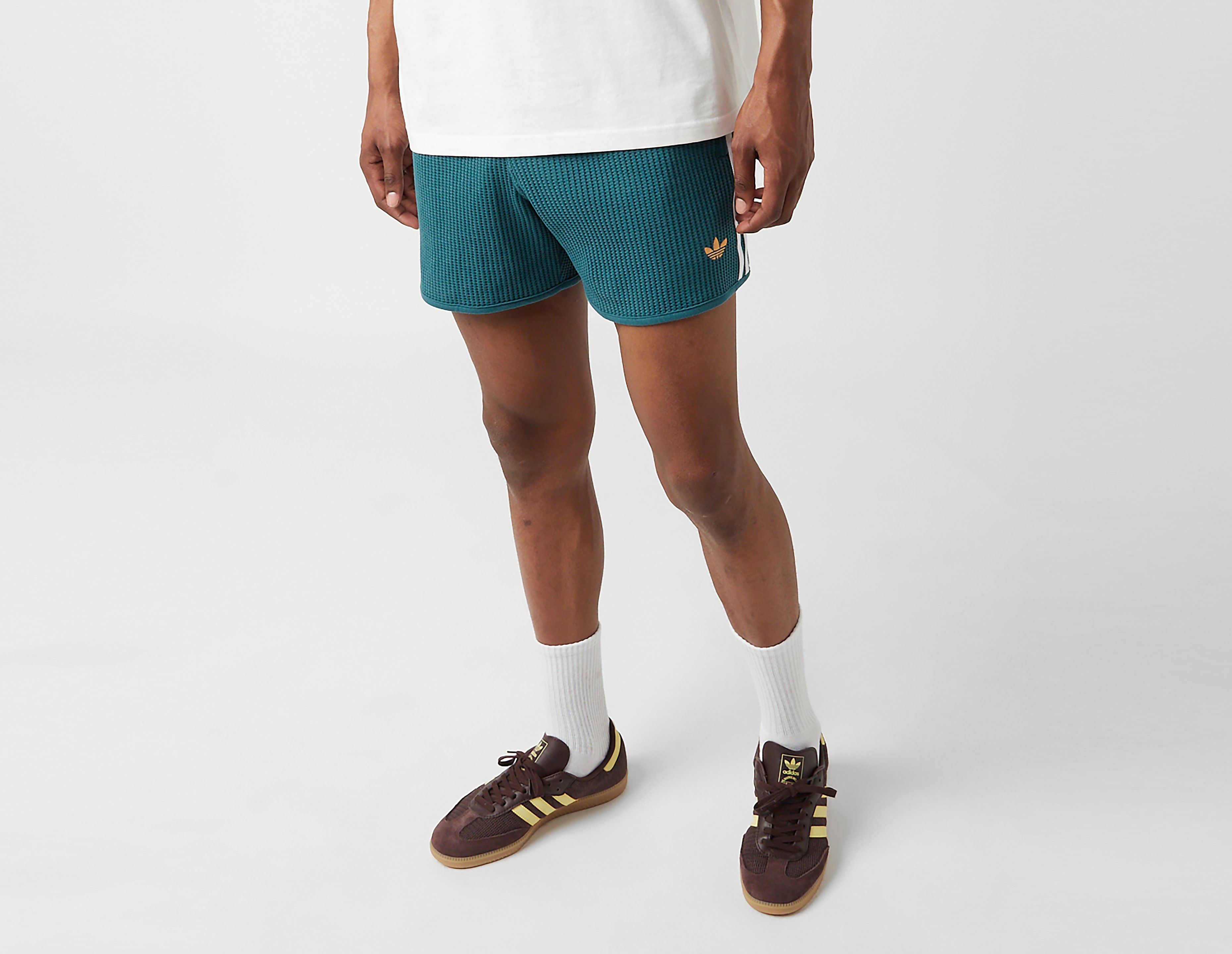 Adidas Originals Waffle Knit Sprinter Shorts, Green