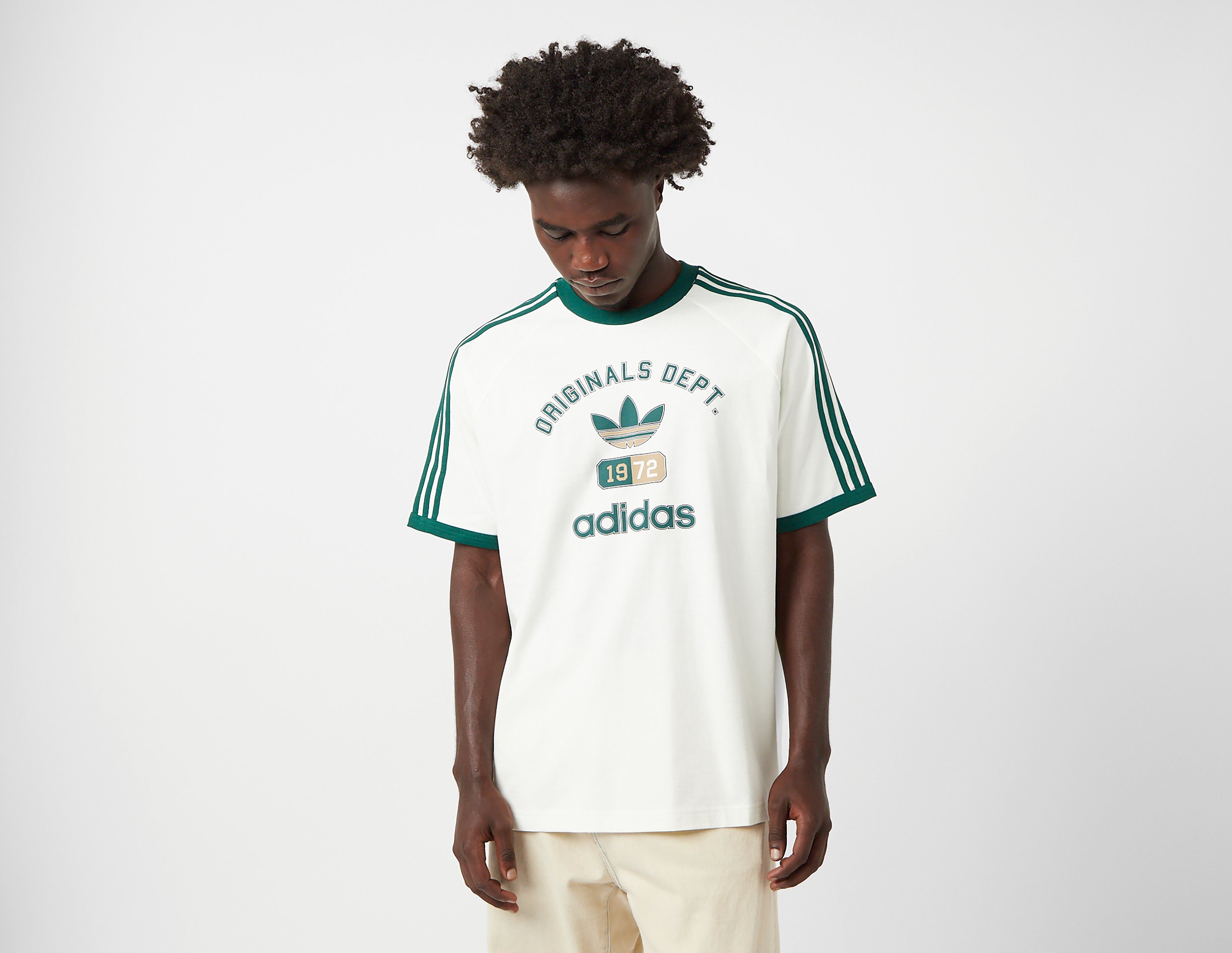 Adidas Originals Dept. 3-Stripes T-Shirt, White