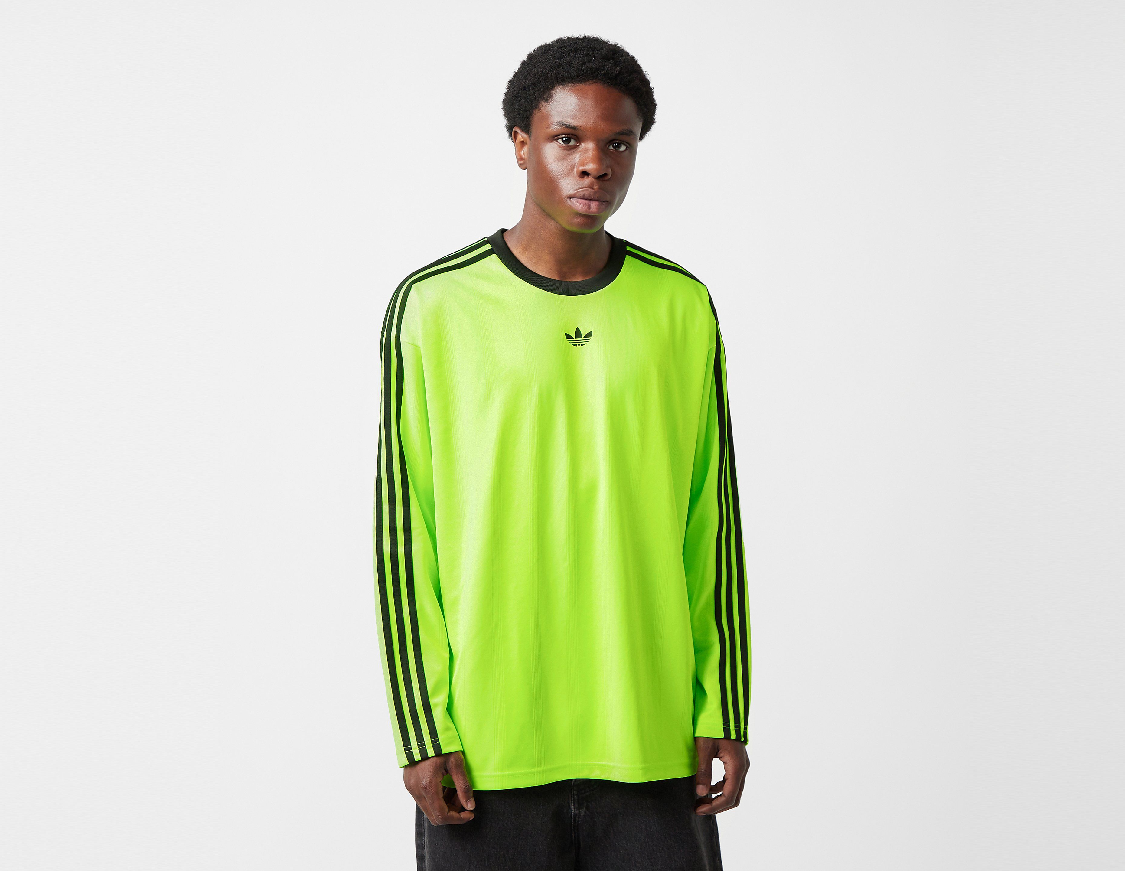 Adidas Originals Adicolor Jacquard Long Sleeve Jersey, Green