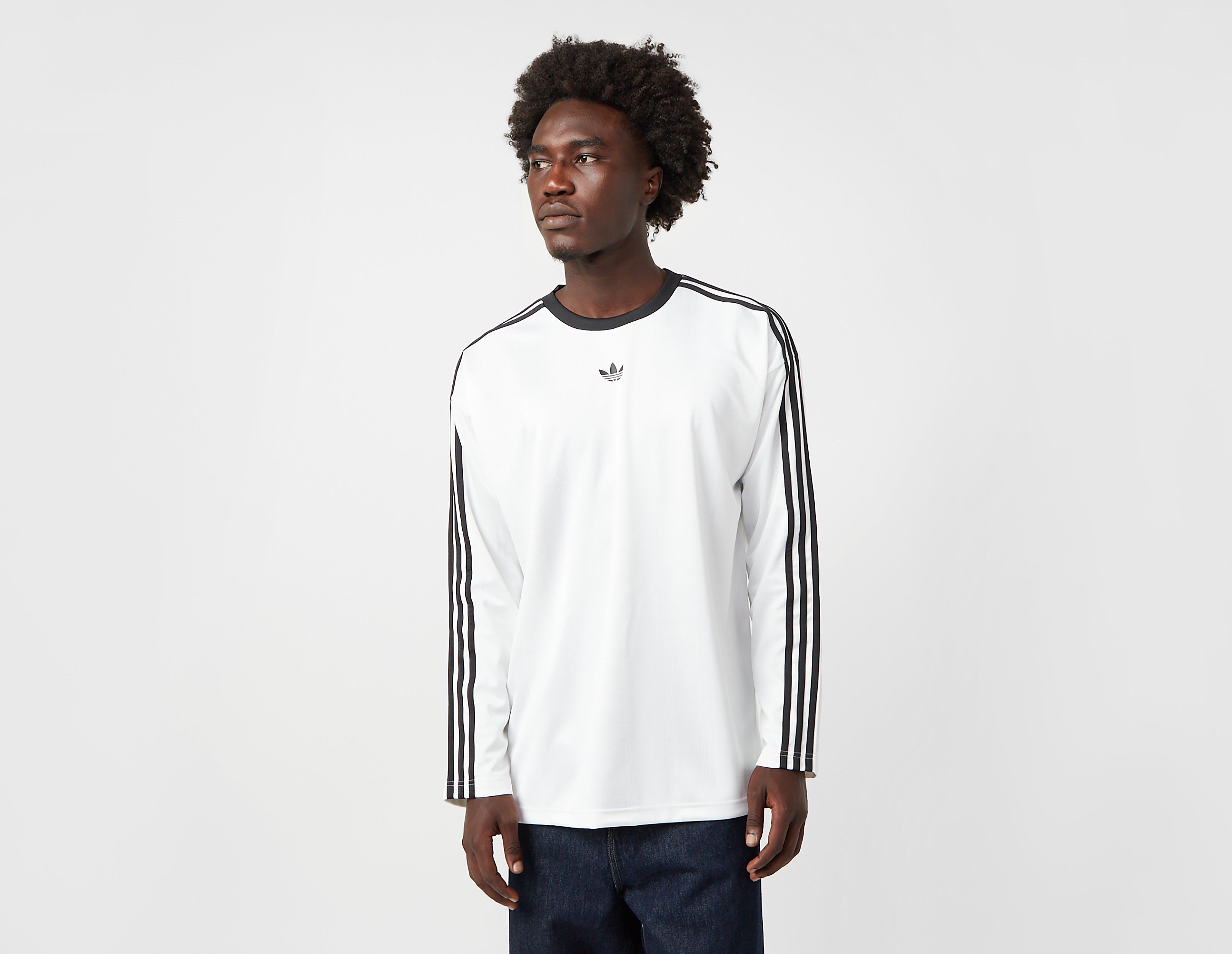 Adidas Originals Adicolor Jacquard Long Sleeve Jersey, White