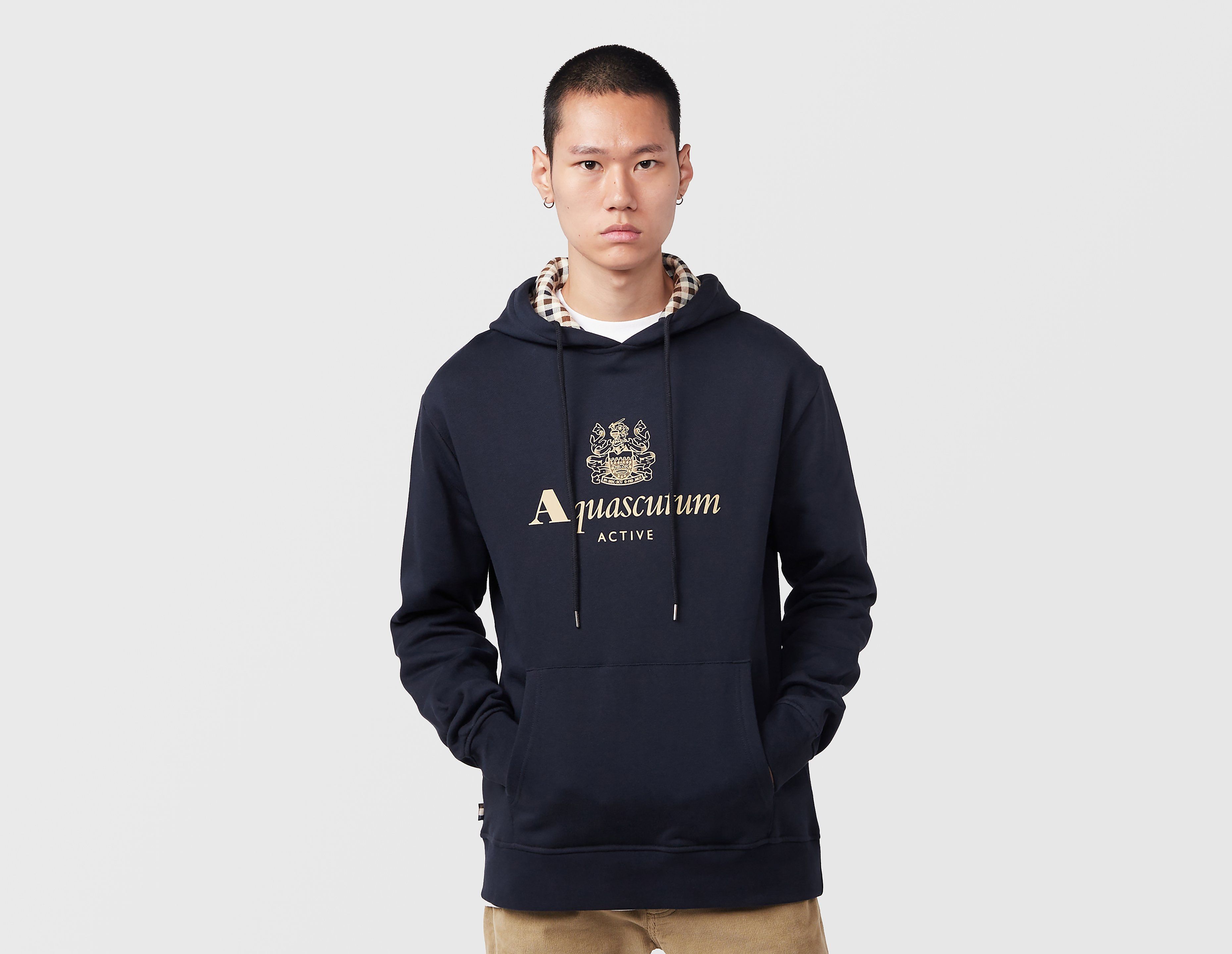 Aquascutum Active Big Logo Hoodie, Navy