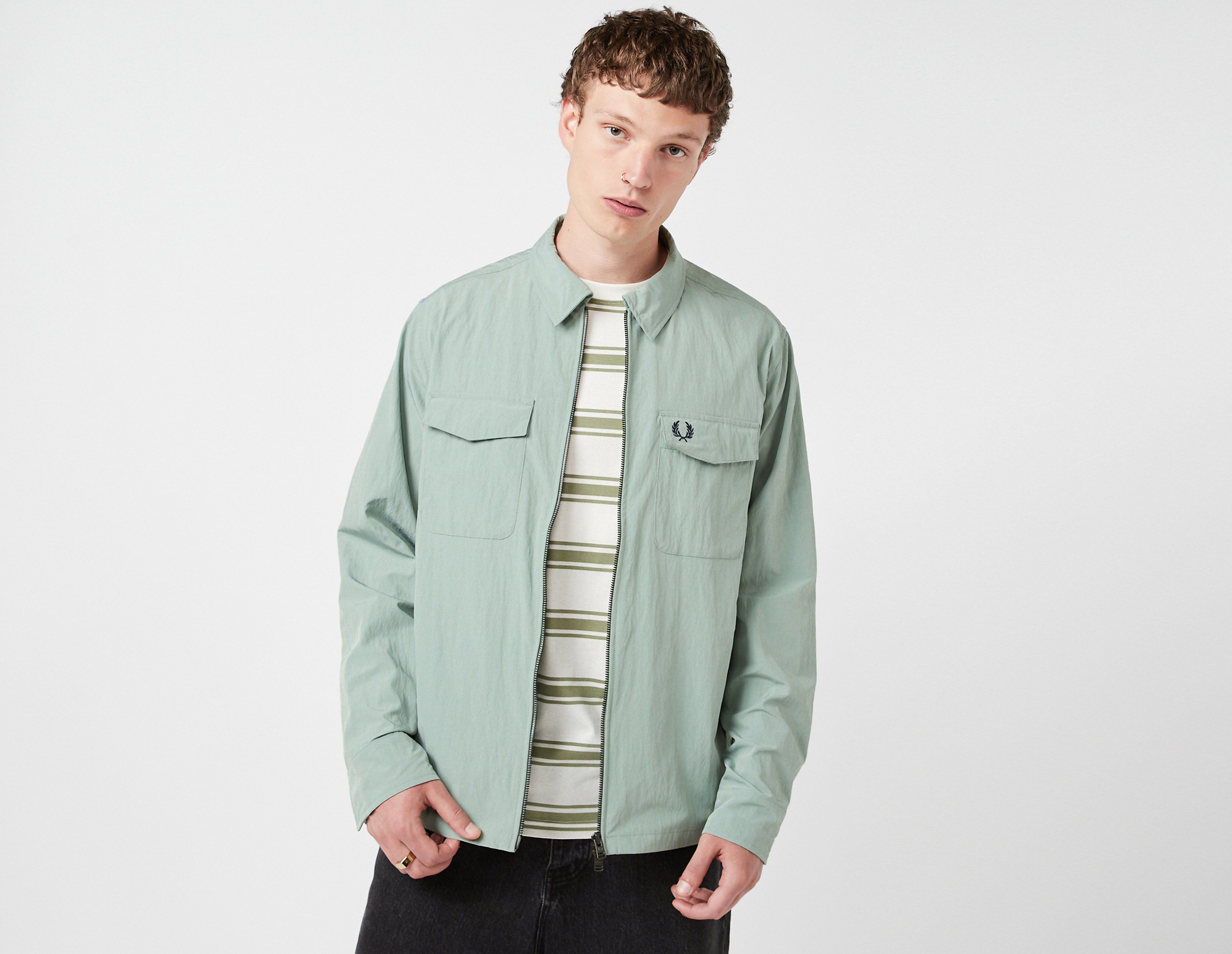 Fred Perry Zip Overshirt, Green