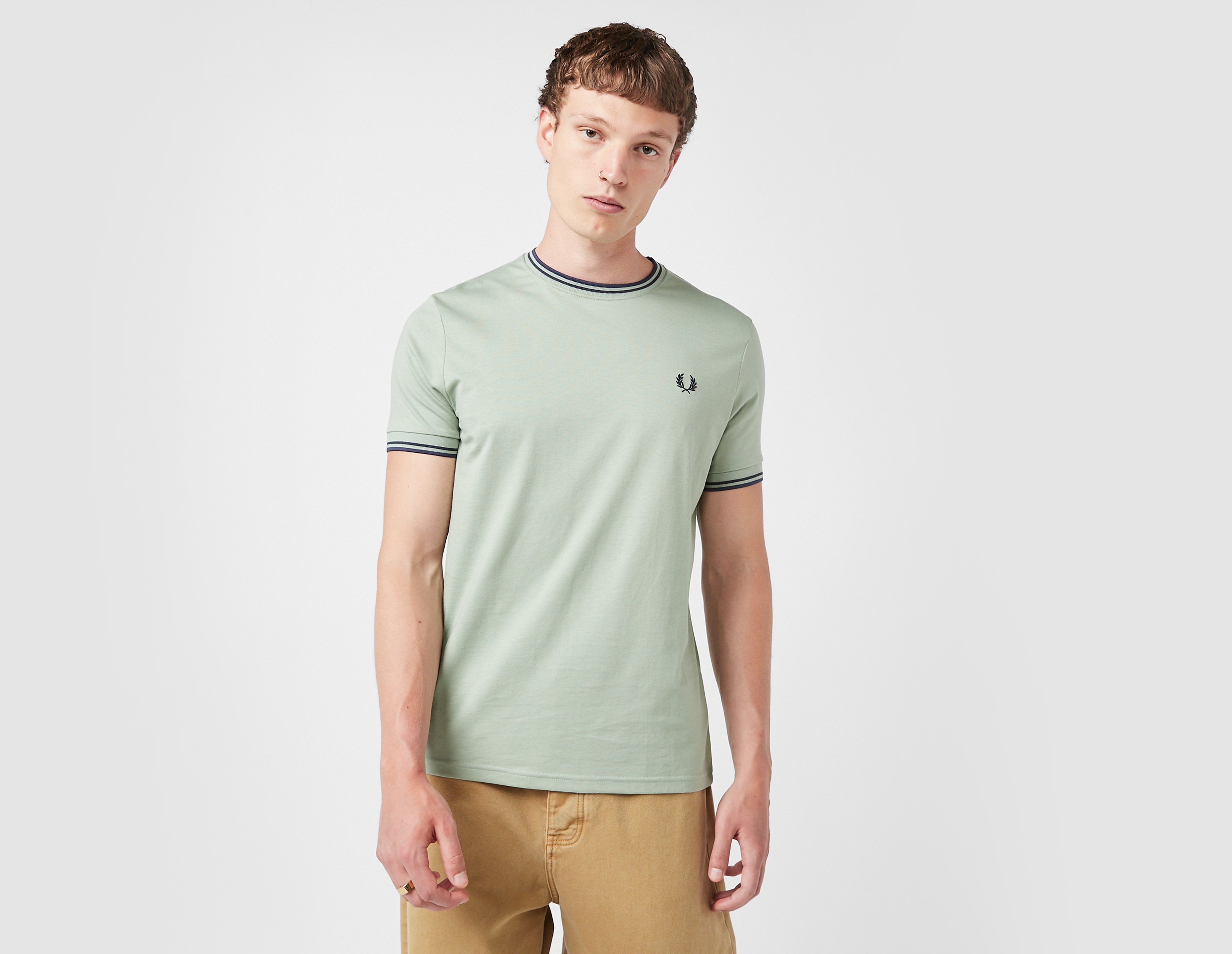 Fred Perry Twin Tipped Ringer T-Shirt, Green