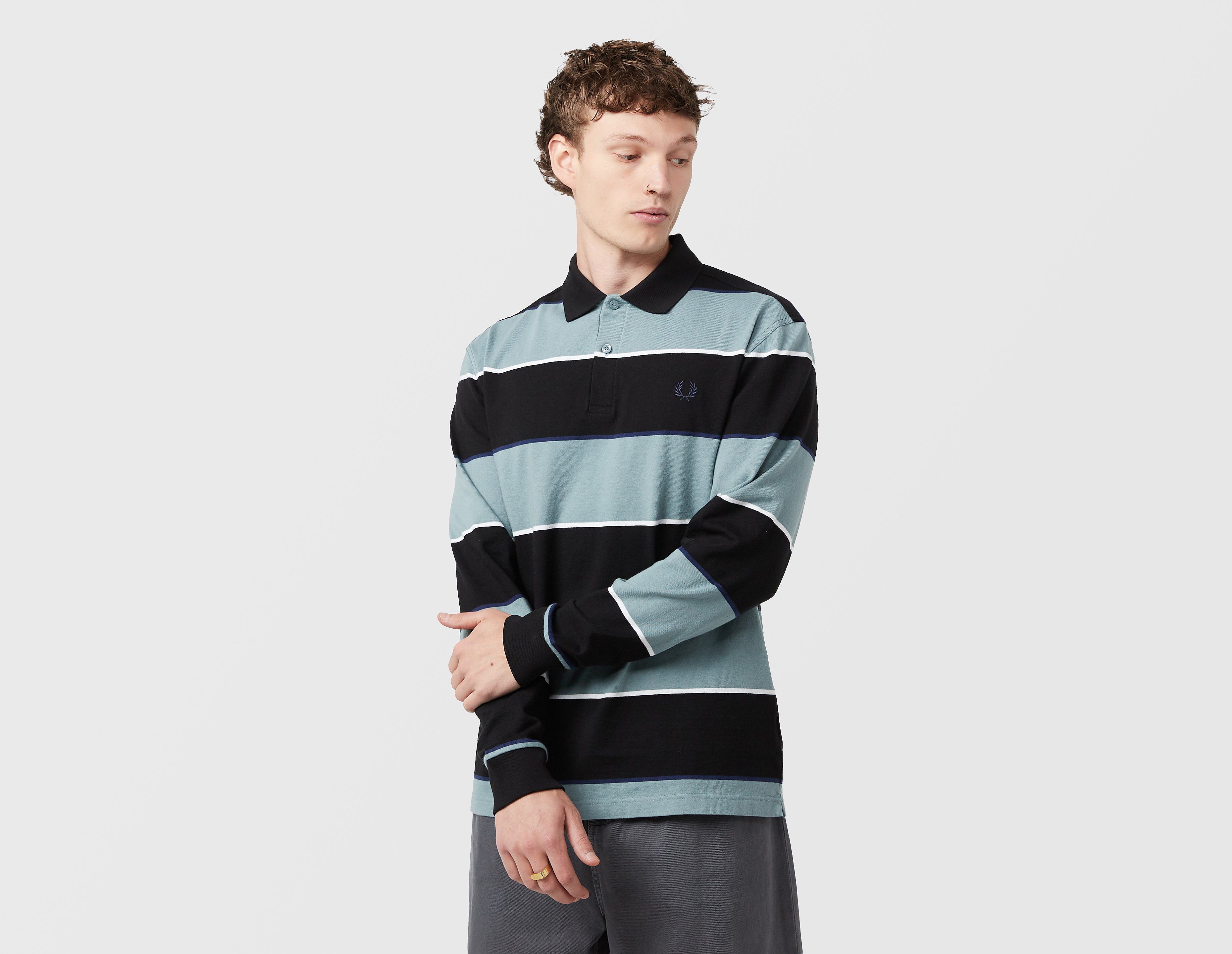 Fred Perry Long Sleeve Striped Polo Shirt