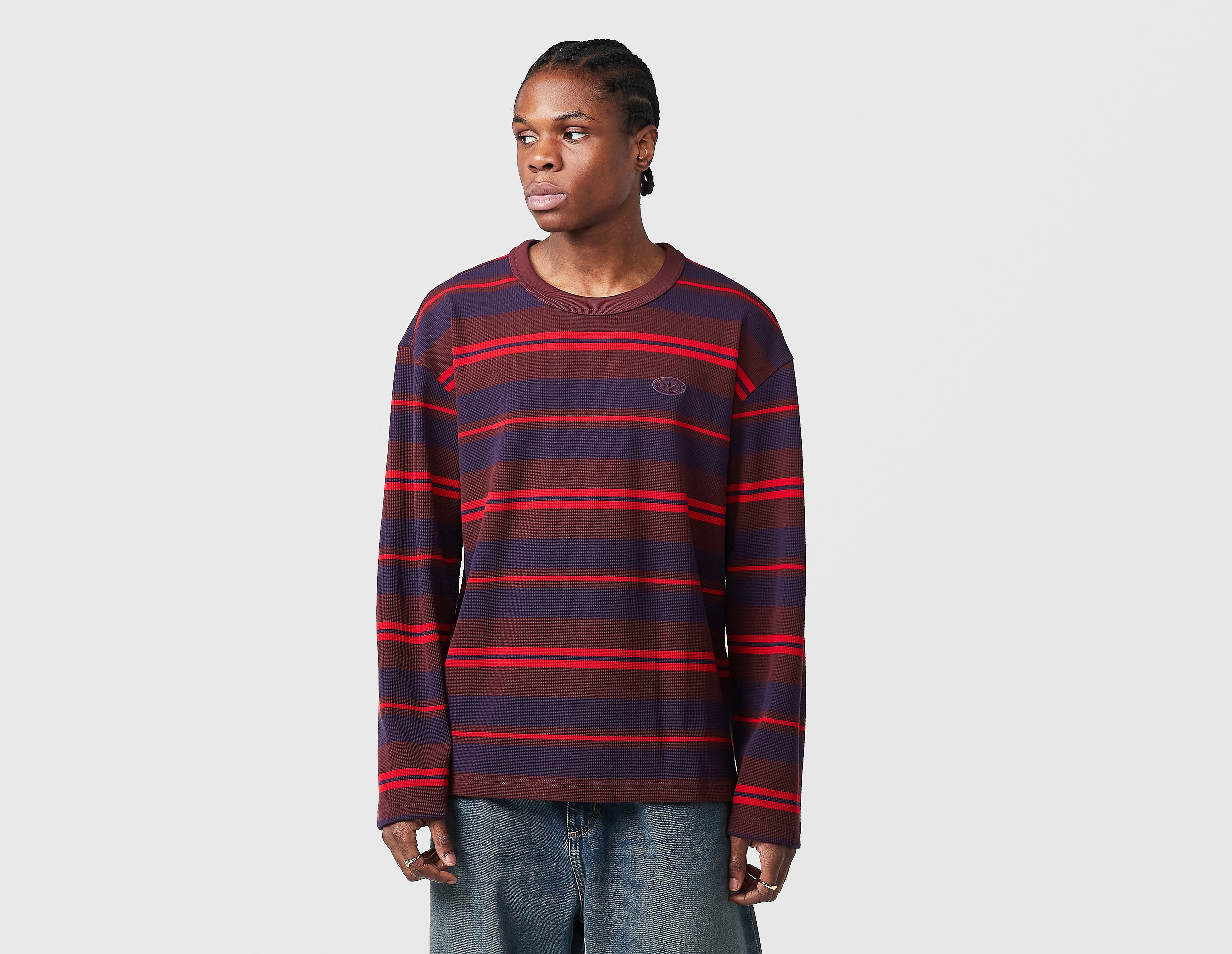 adidas Originals 90s Alternative Sport Long Sleeve Waffle T-Shirt, rojo