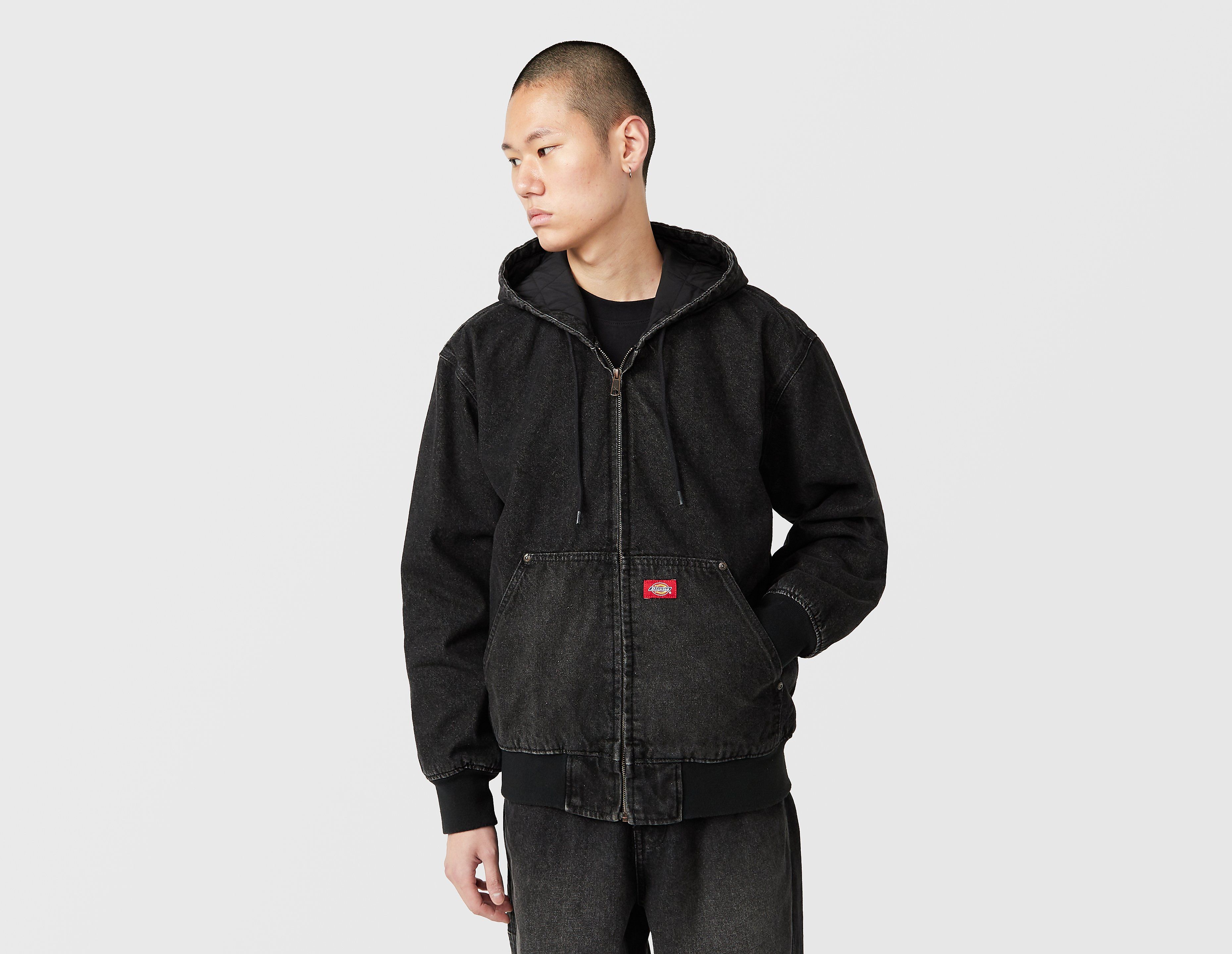 Dickies Hooded Denim Jacket, negro
