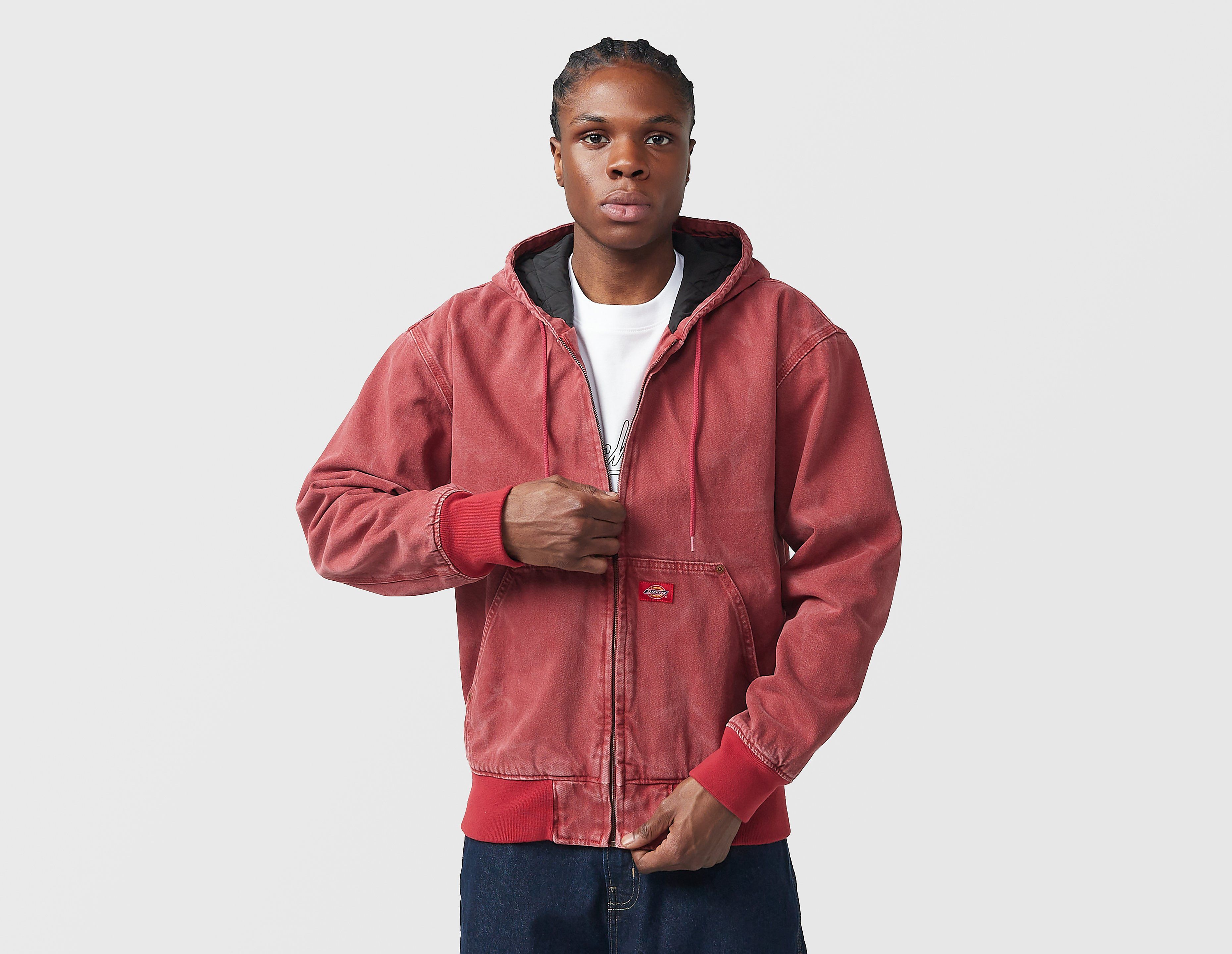Dickies Hooded Denim Jacket, rojo