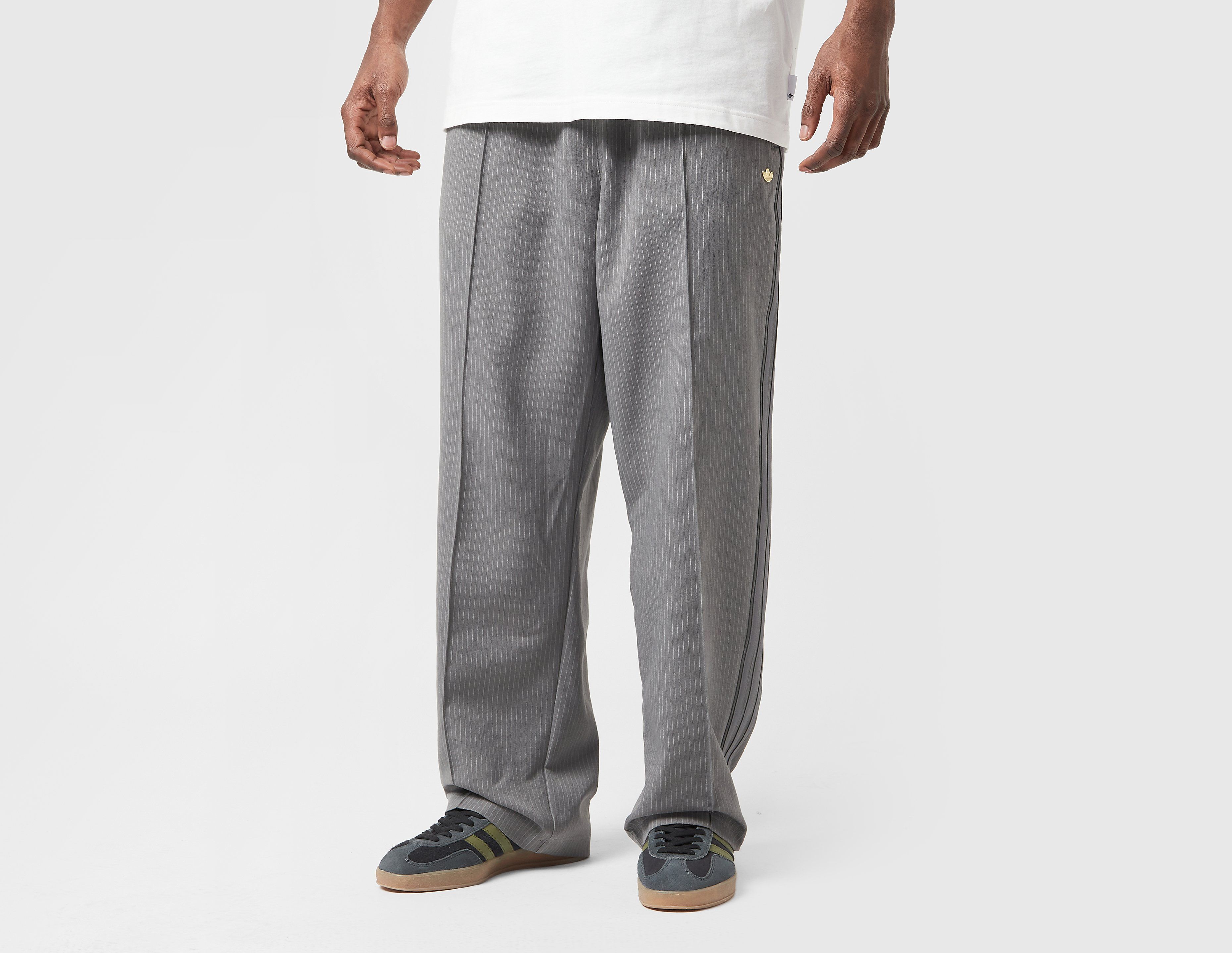 adidas Originals Firebird Loose Pinstripe Track Pants, grigio