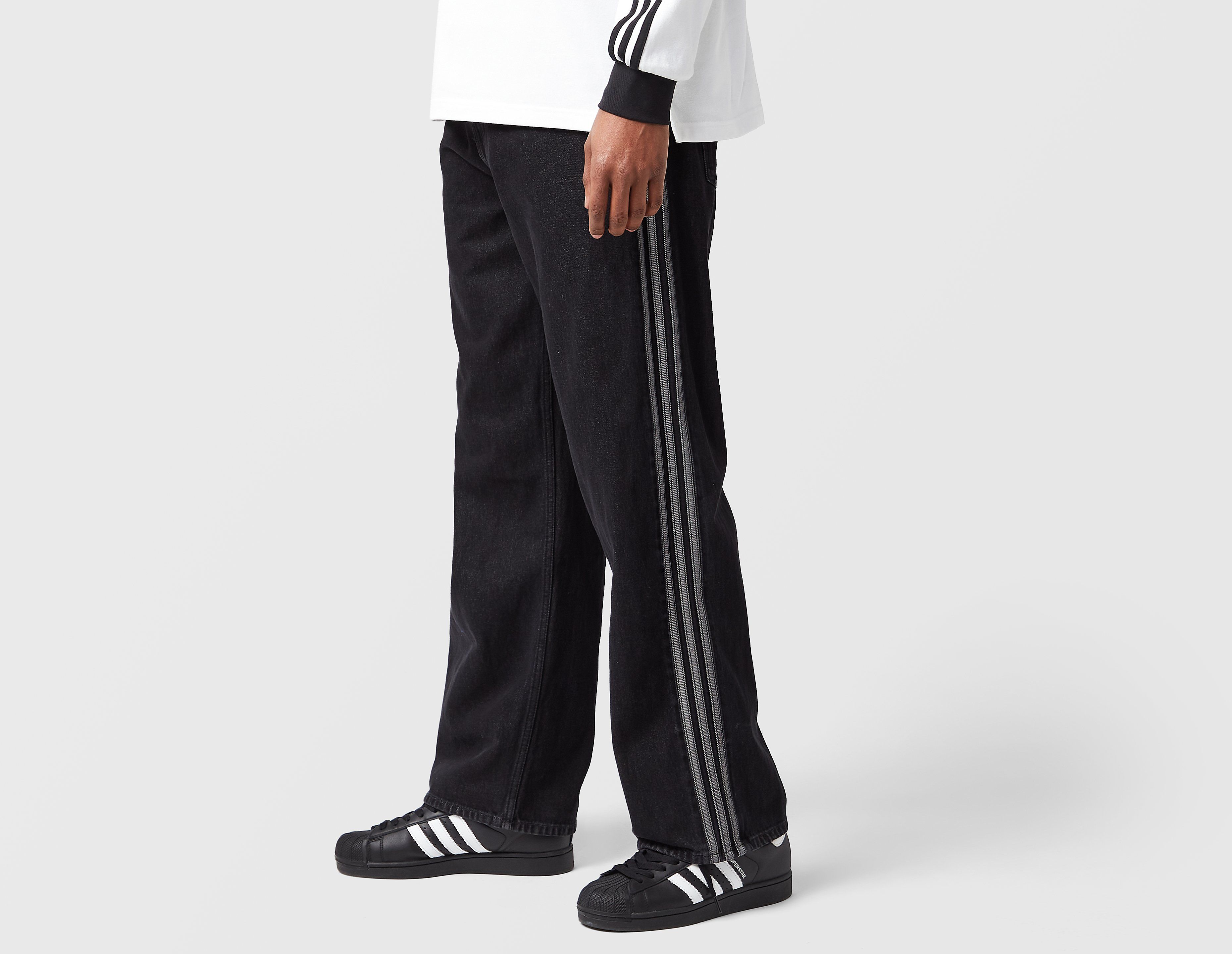 adidas Firebird Denim Track Pants, negro