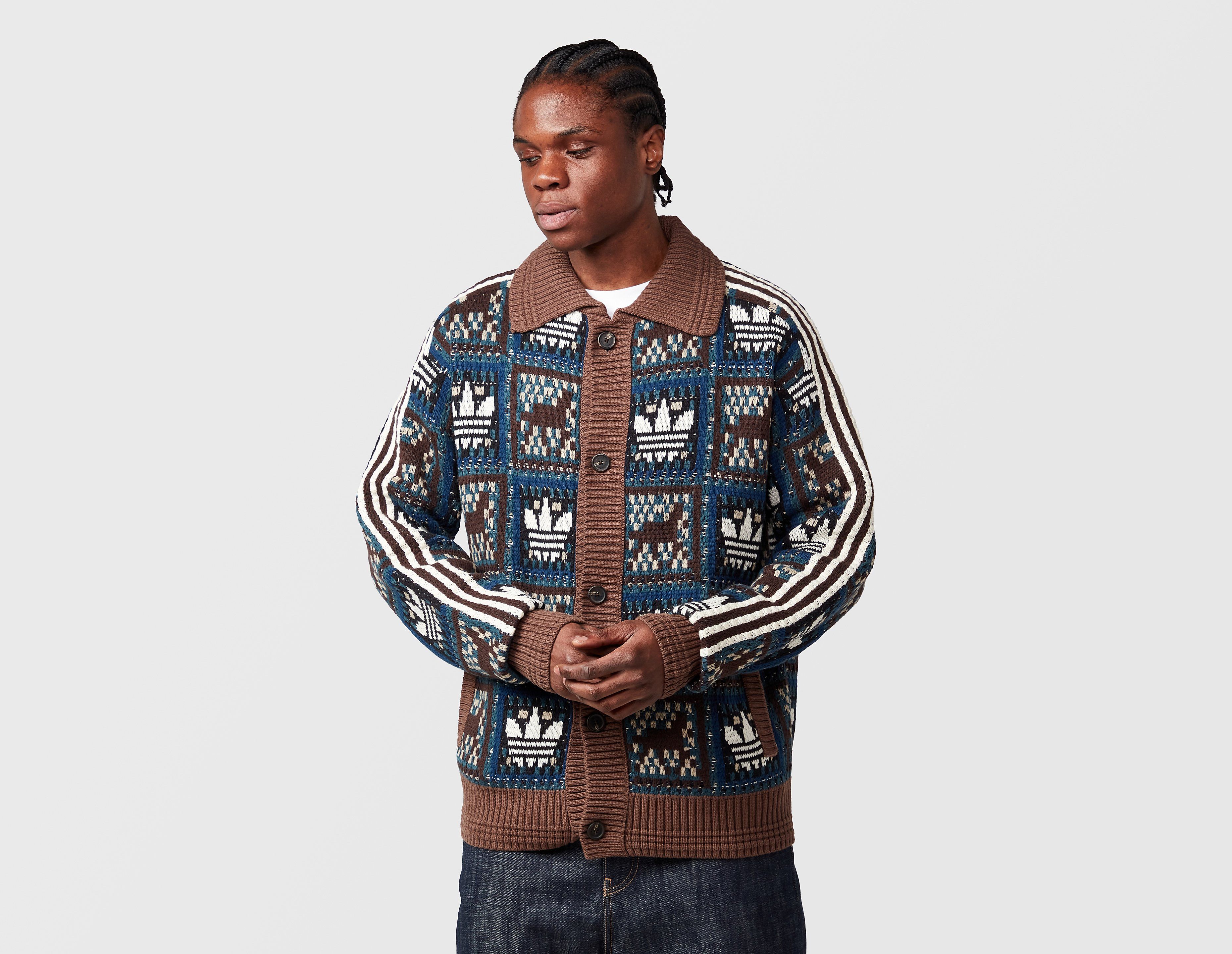 adidas Originals Crafted Sweater Jacket, marrón