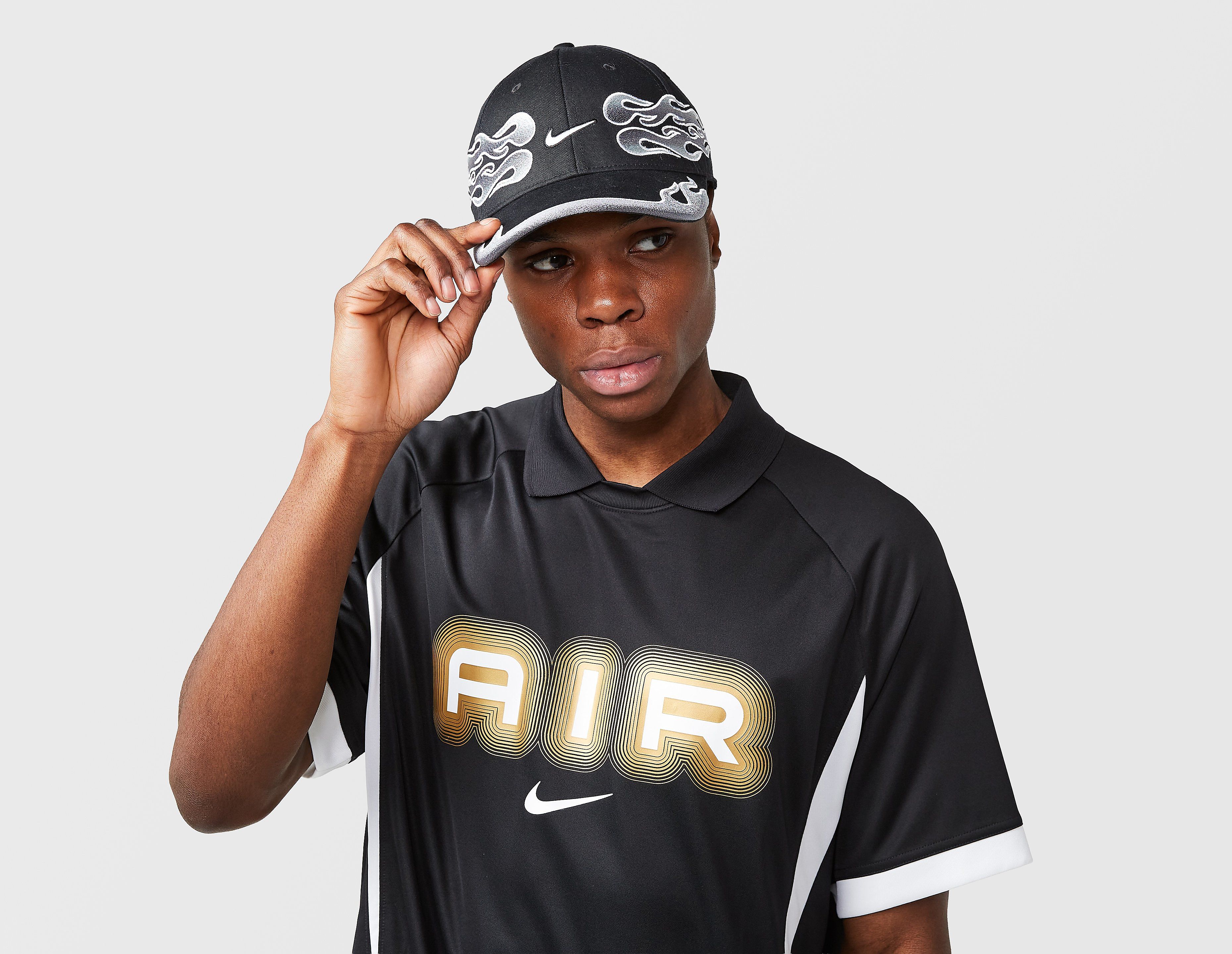 Nike Club Structured OG Flame Cap, negro