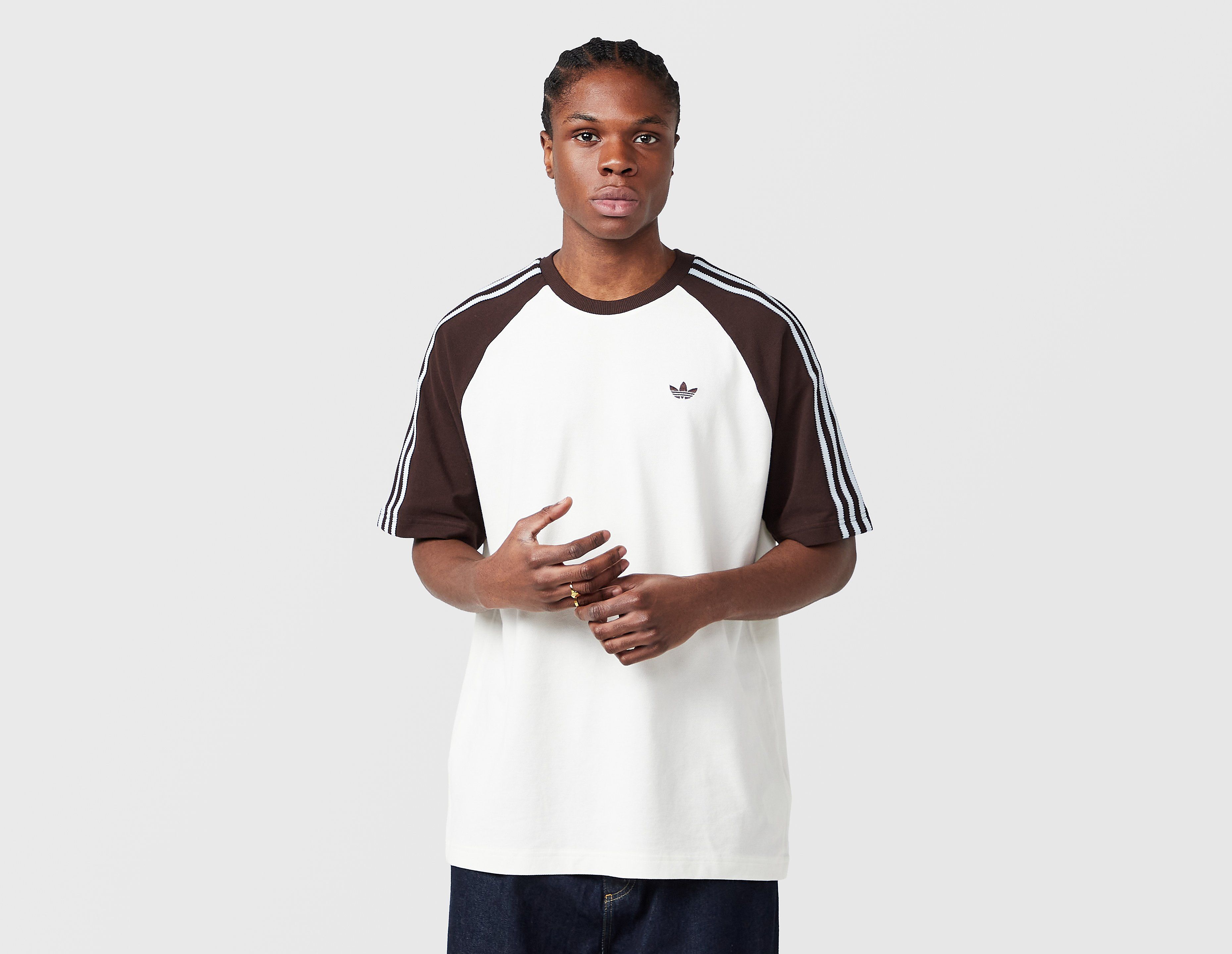 adidas Originals Britcore Ringer T-Shirt, beige