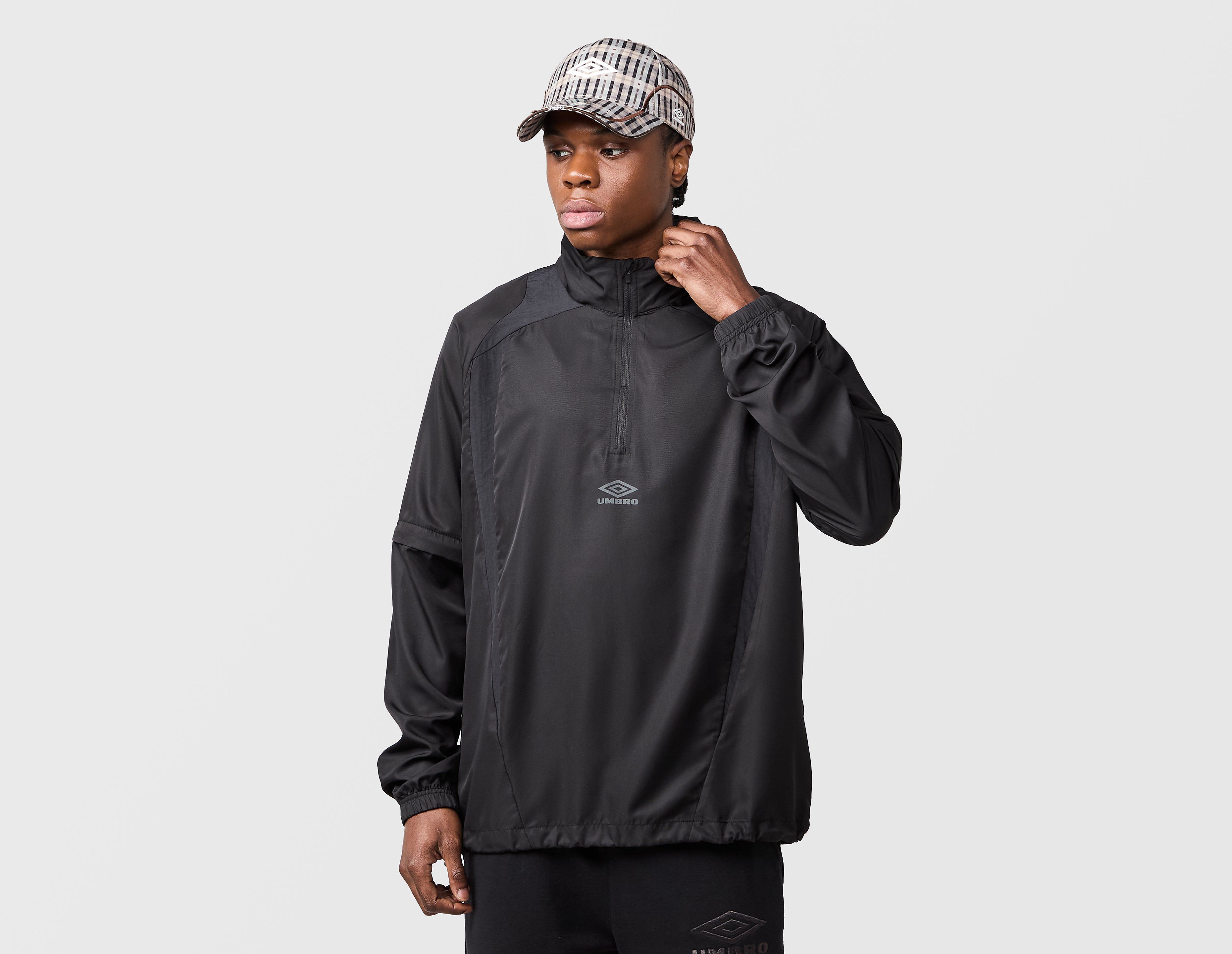 Umbro Sports Culture Zip Off Sleeve Wind Jacket, negro