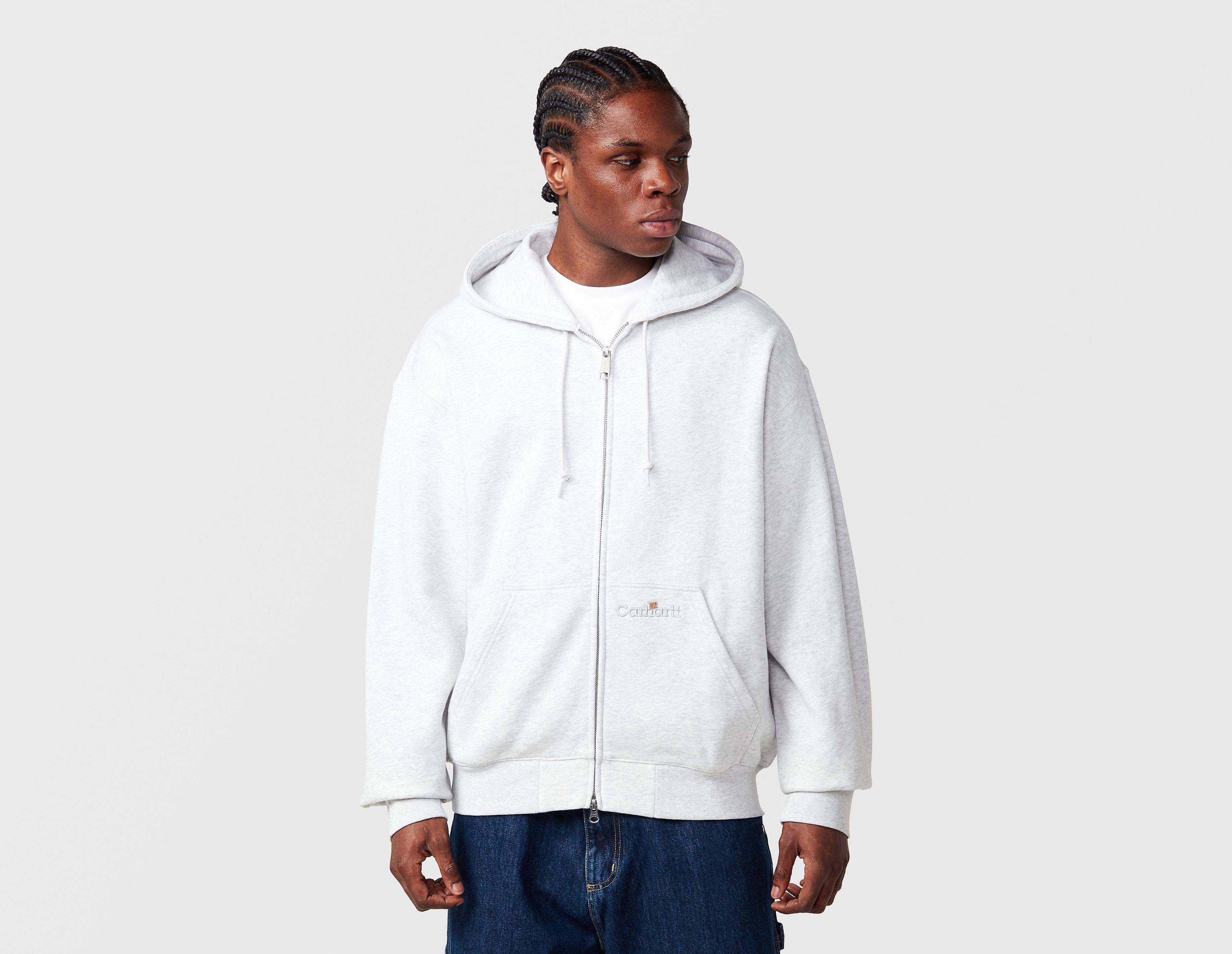 Carhartt WIP Label Zip Hoodie, gris