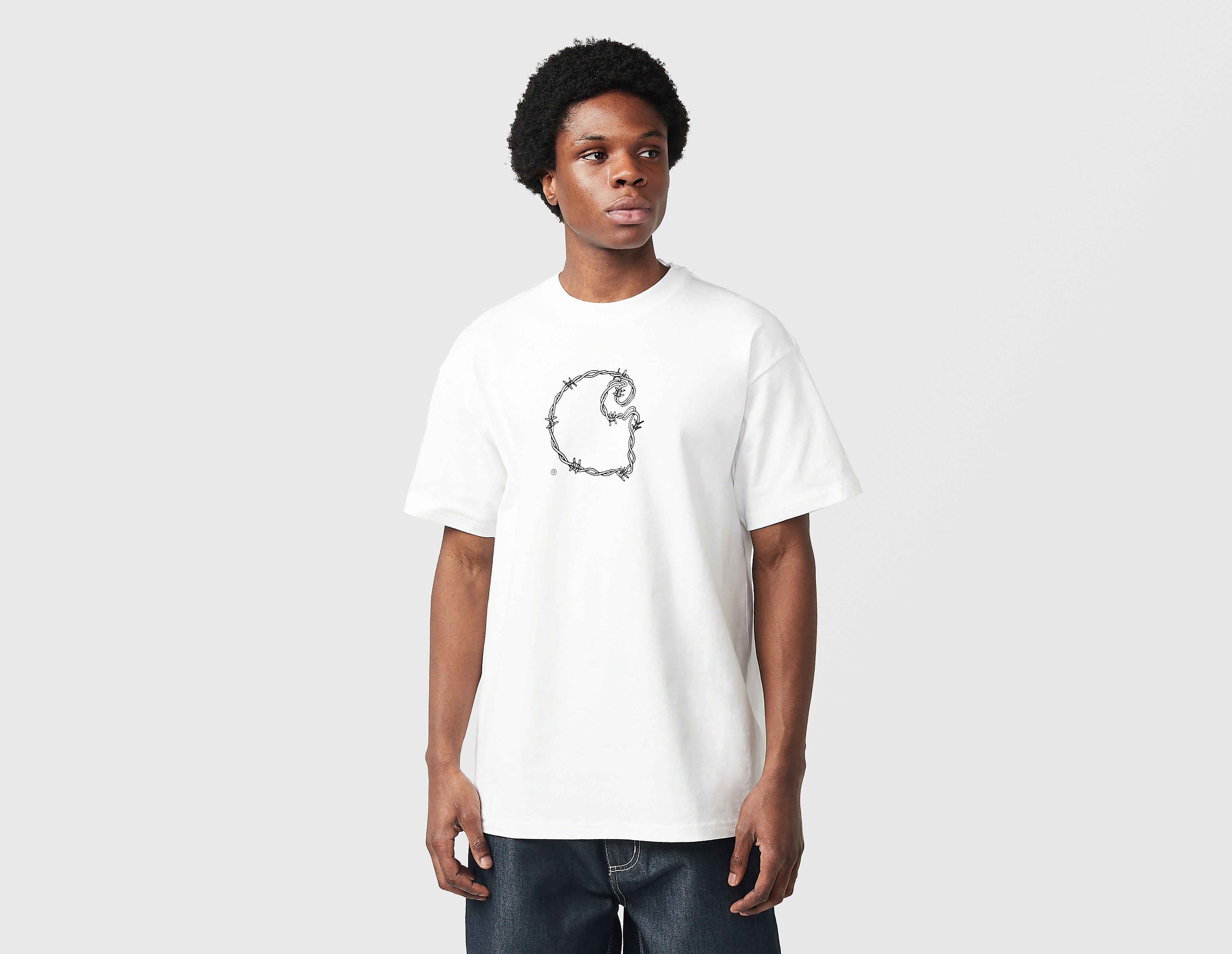 Carhartt WIP Barbwire C T-Shirt, blanco