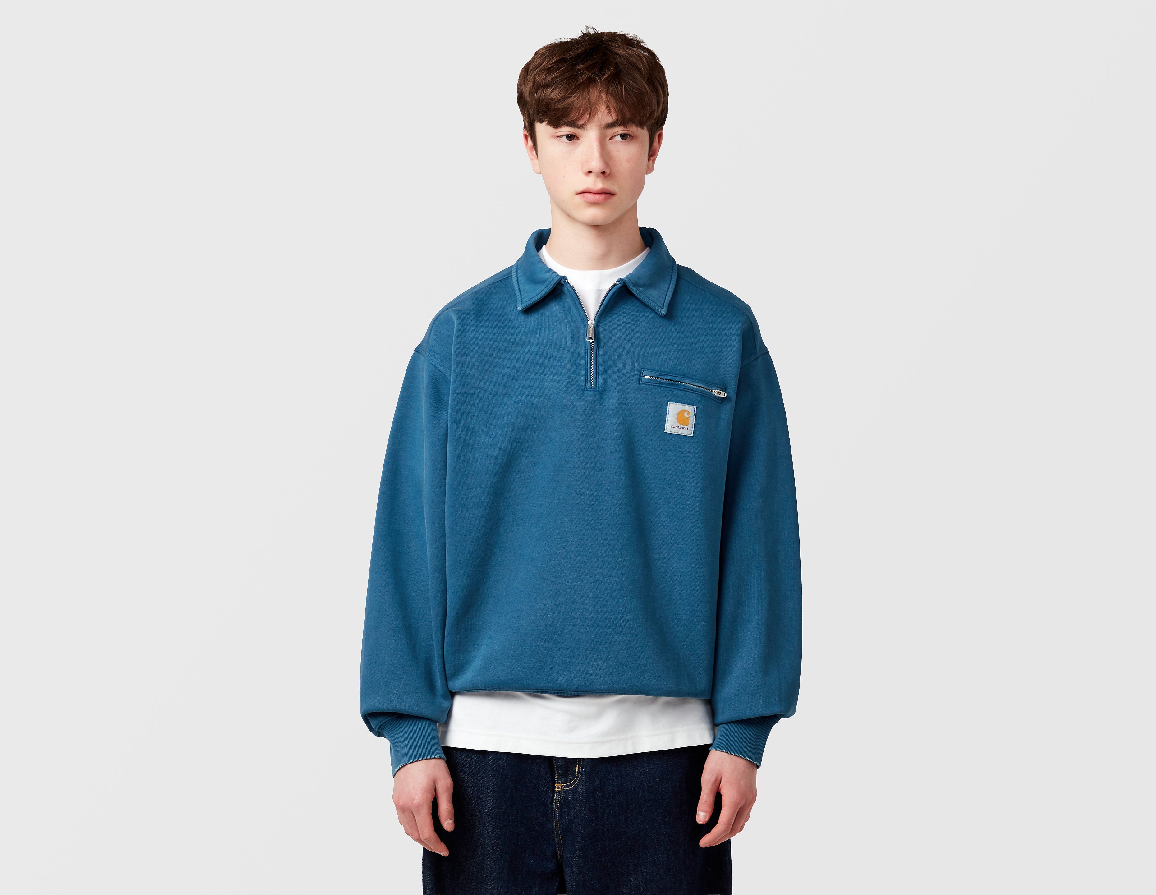 Carhartt WIP Detroit 1/2 Zip Sweatshirt, azul