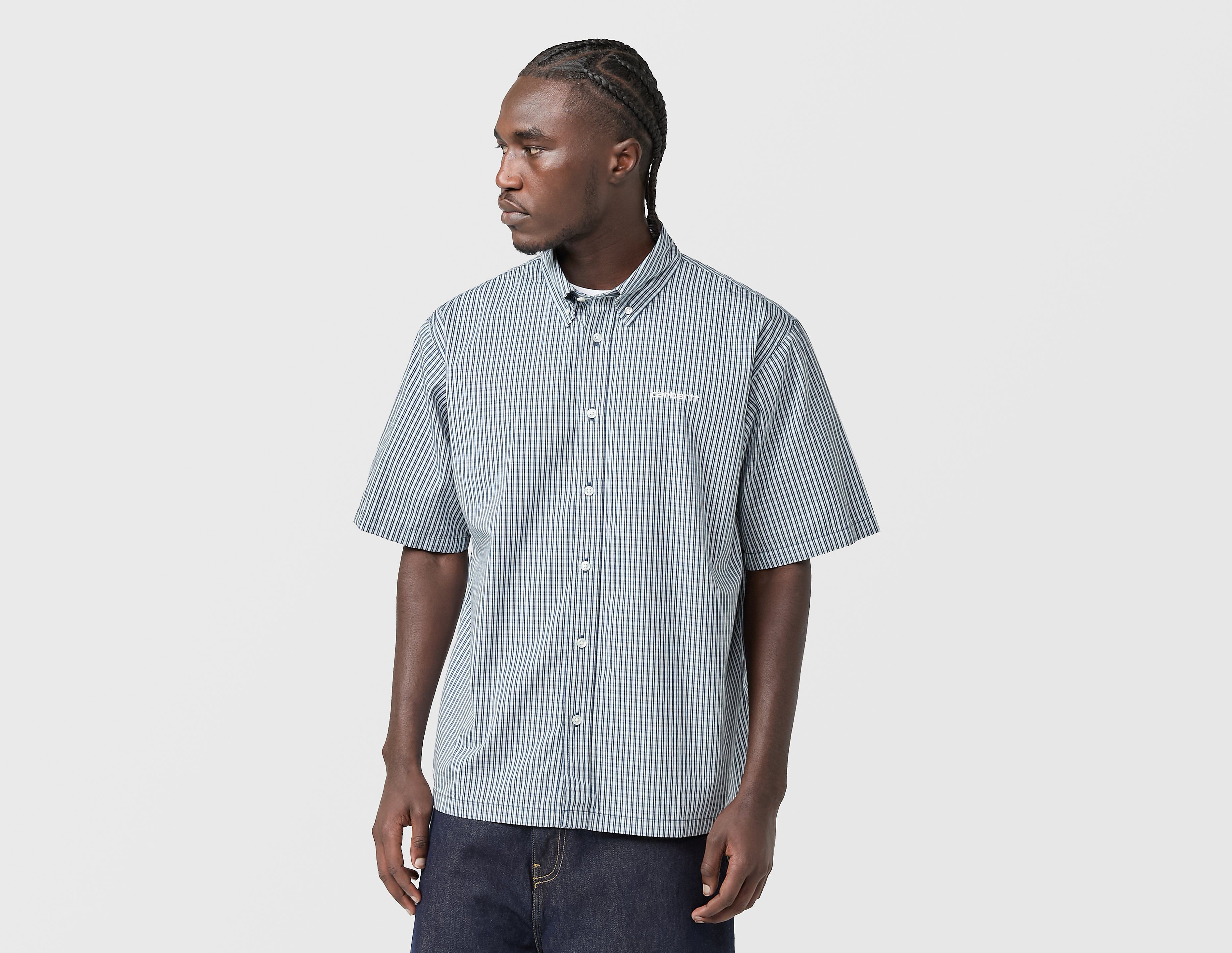 Carhartt WIP Groff Check Short Sleeve Shirt, blauw