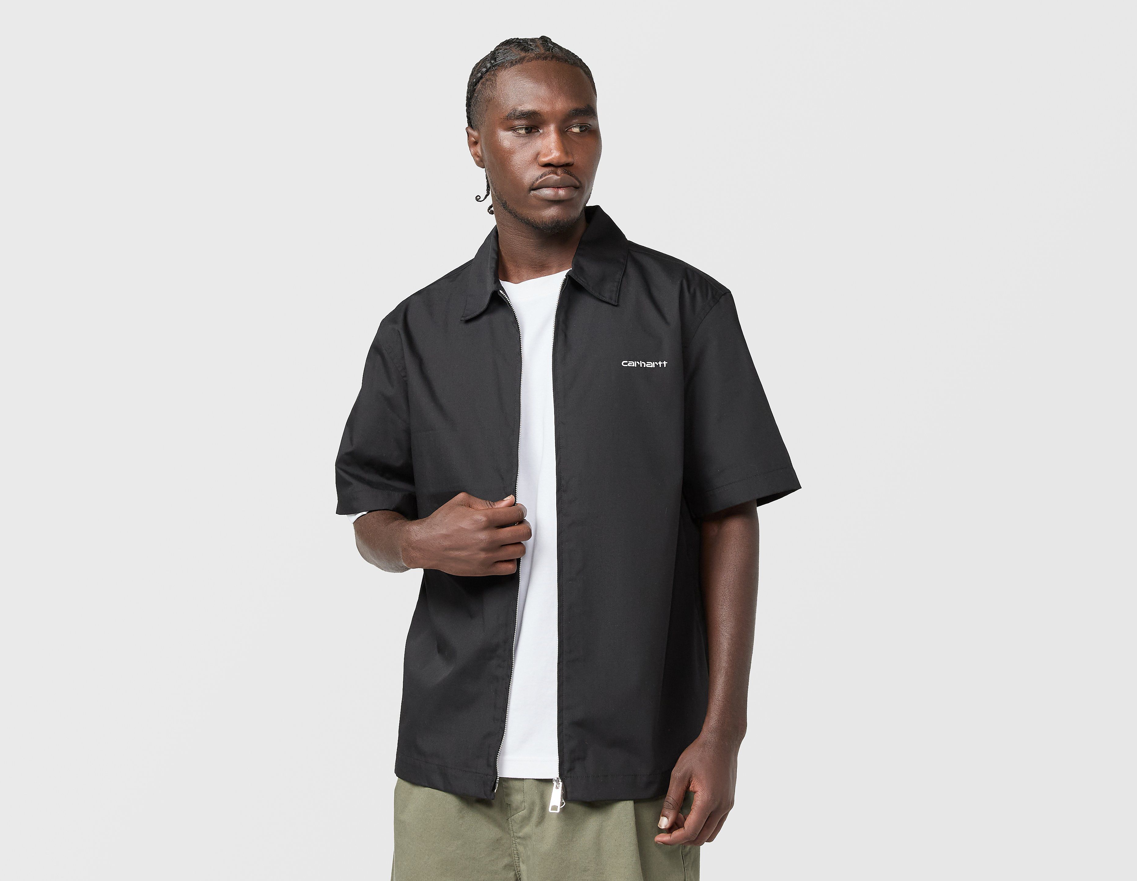 Carhartt WIP Postal Zip Shirt, zwart