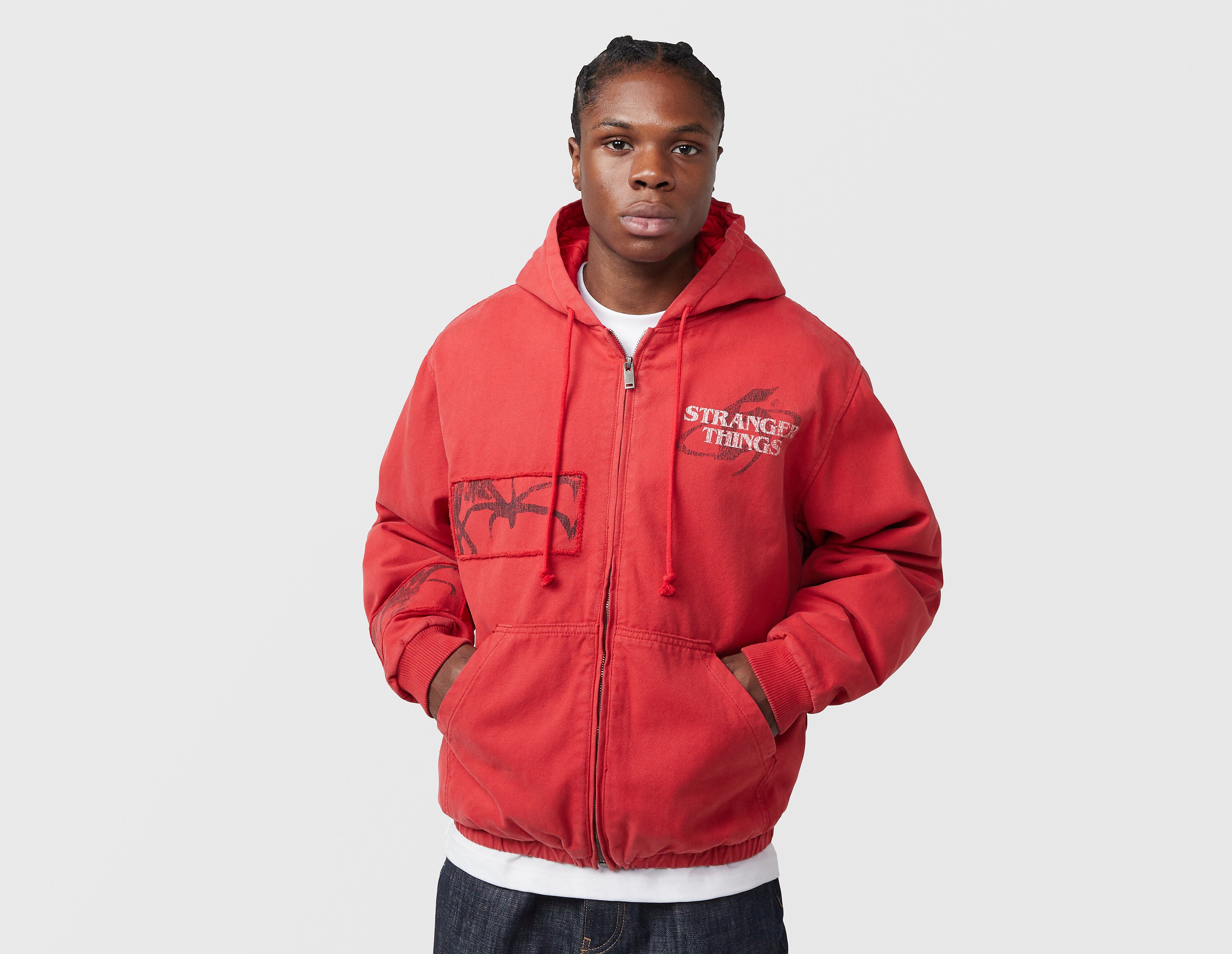 Home Grown x Stranger Things Flayed Cronos Jacket, rojo