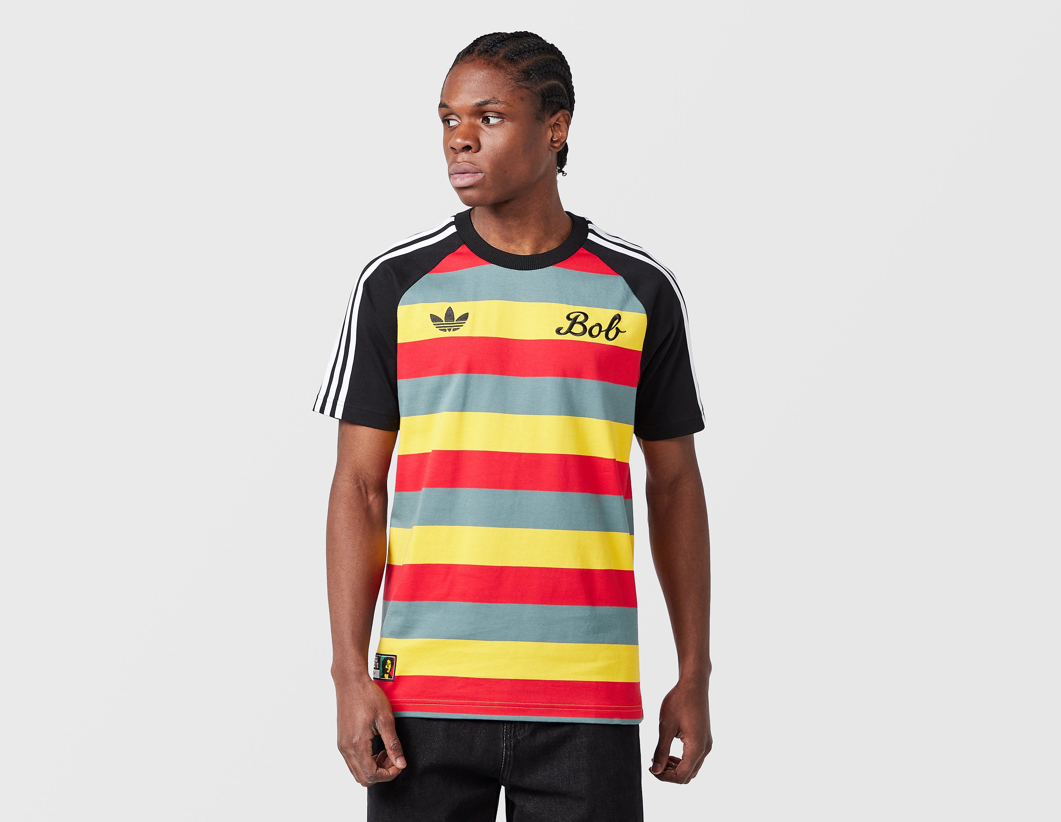 adidas Originals x Bob Marley Stripe T-Shirt, multicolor