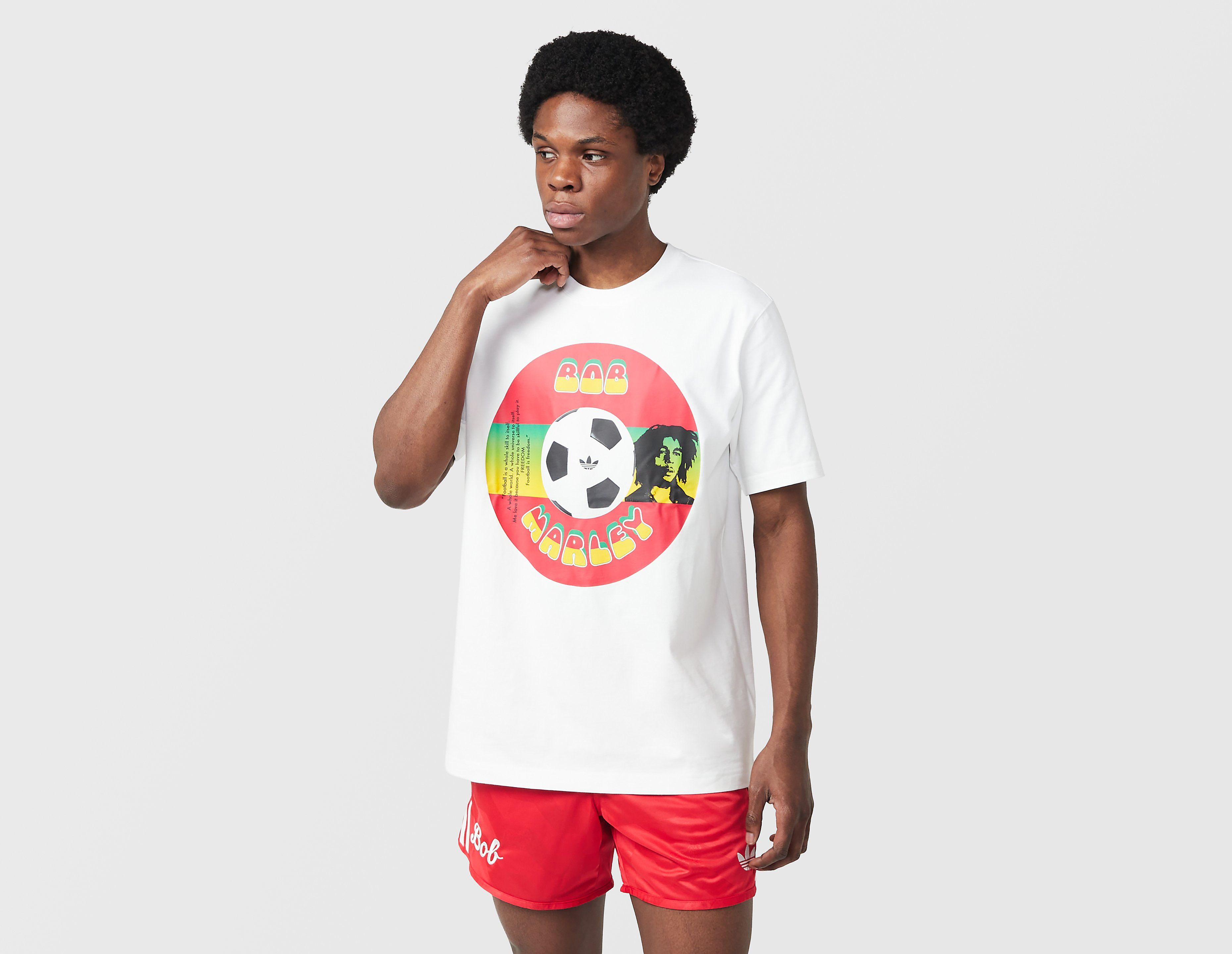 adidas Originals x Bob Marley Ball T-Shirt, blanco
