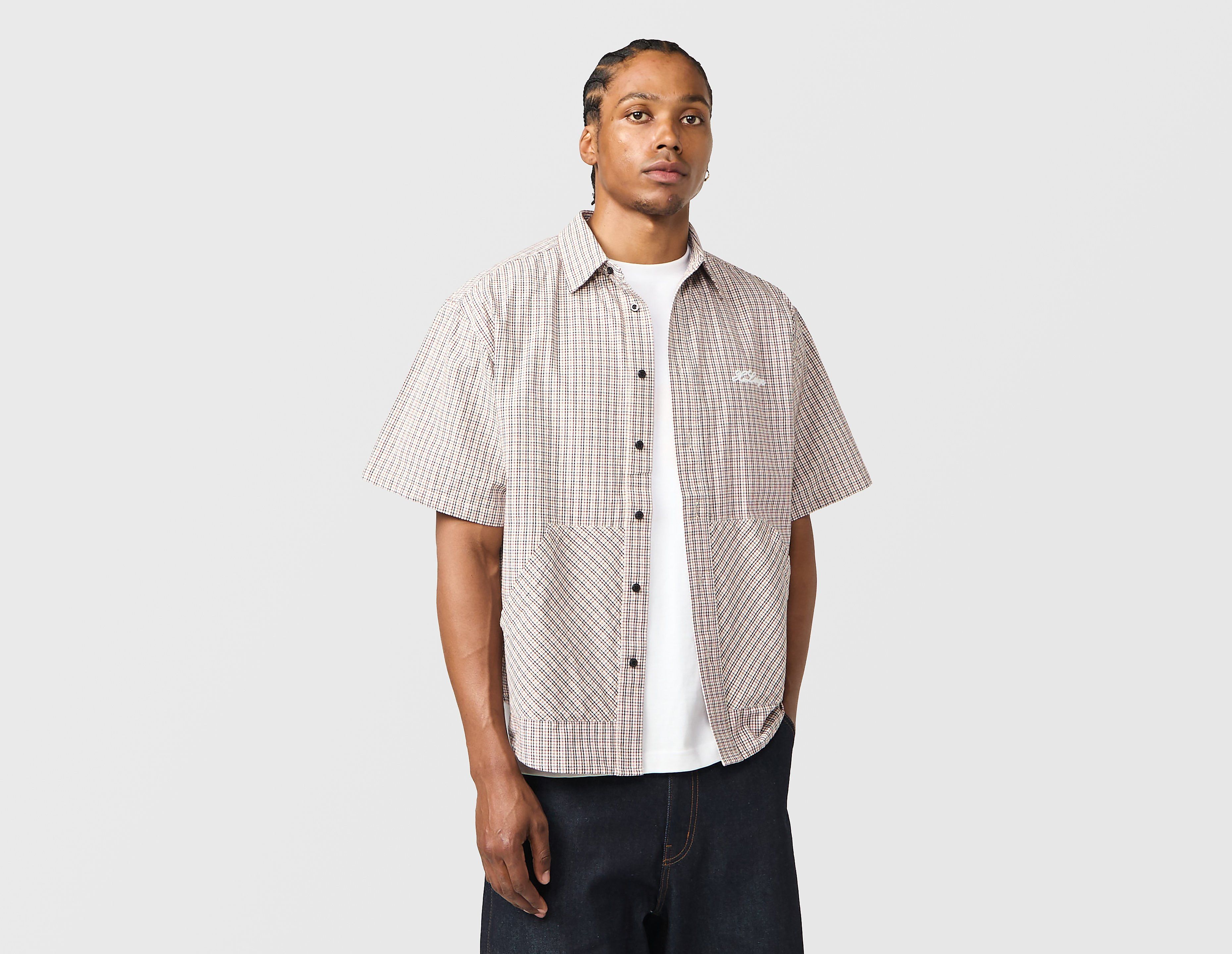 XLARGE Check Short Sleeve Shirt, beige