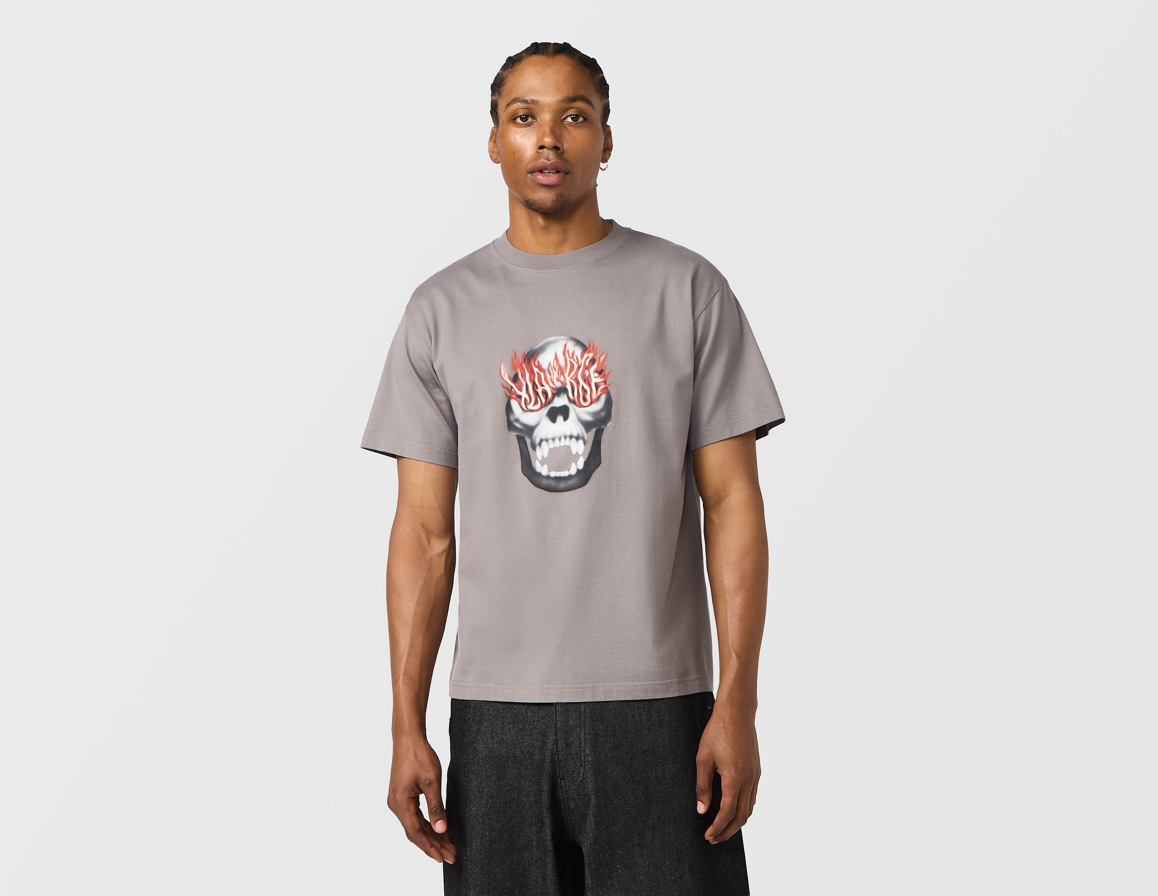 XLARGE Skull In Flames T-Shirt, grijs