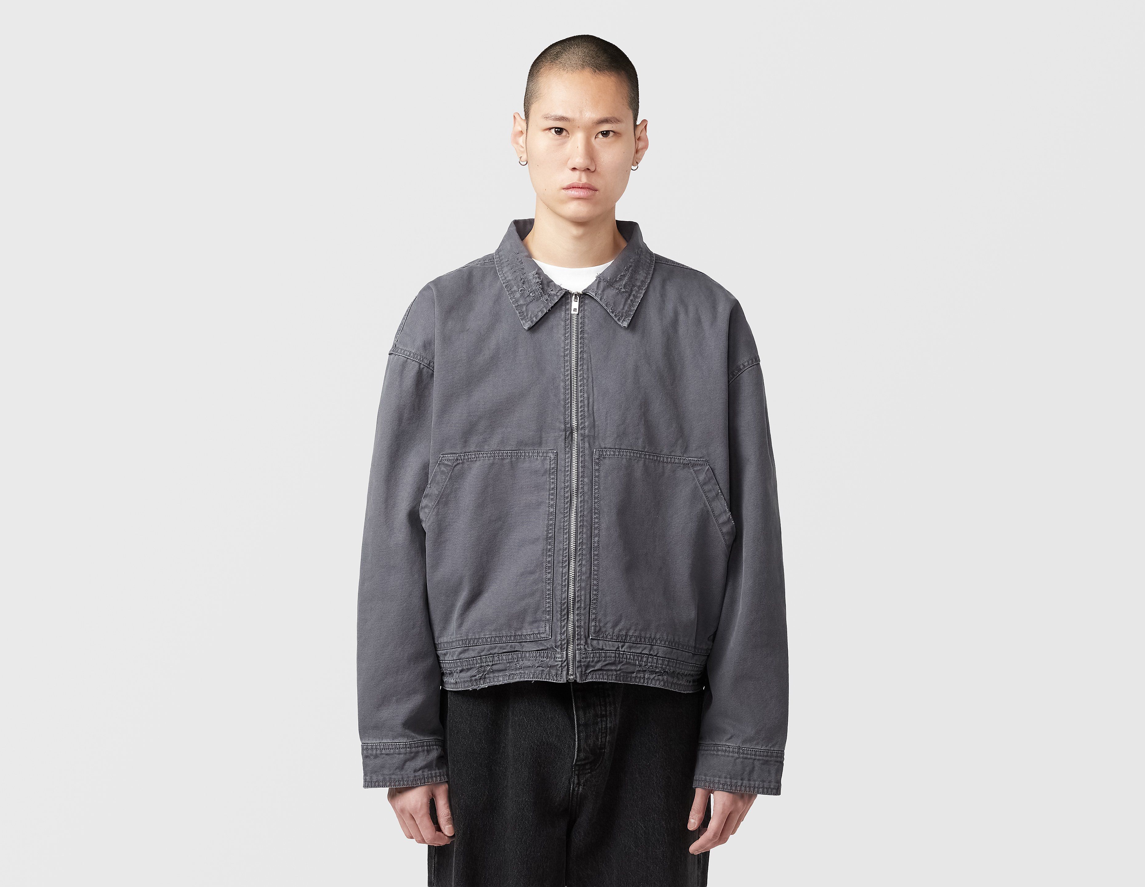 Home Grown Distressed Marker Jacket, gris