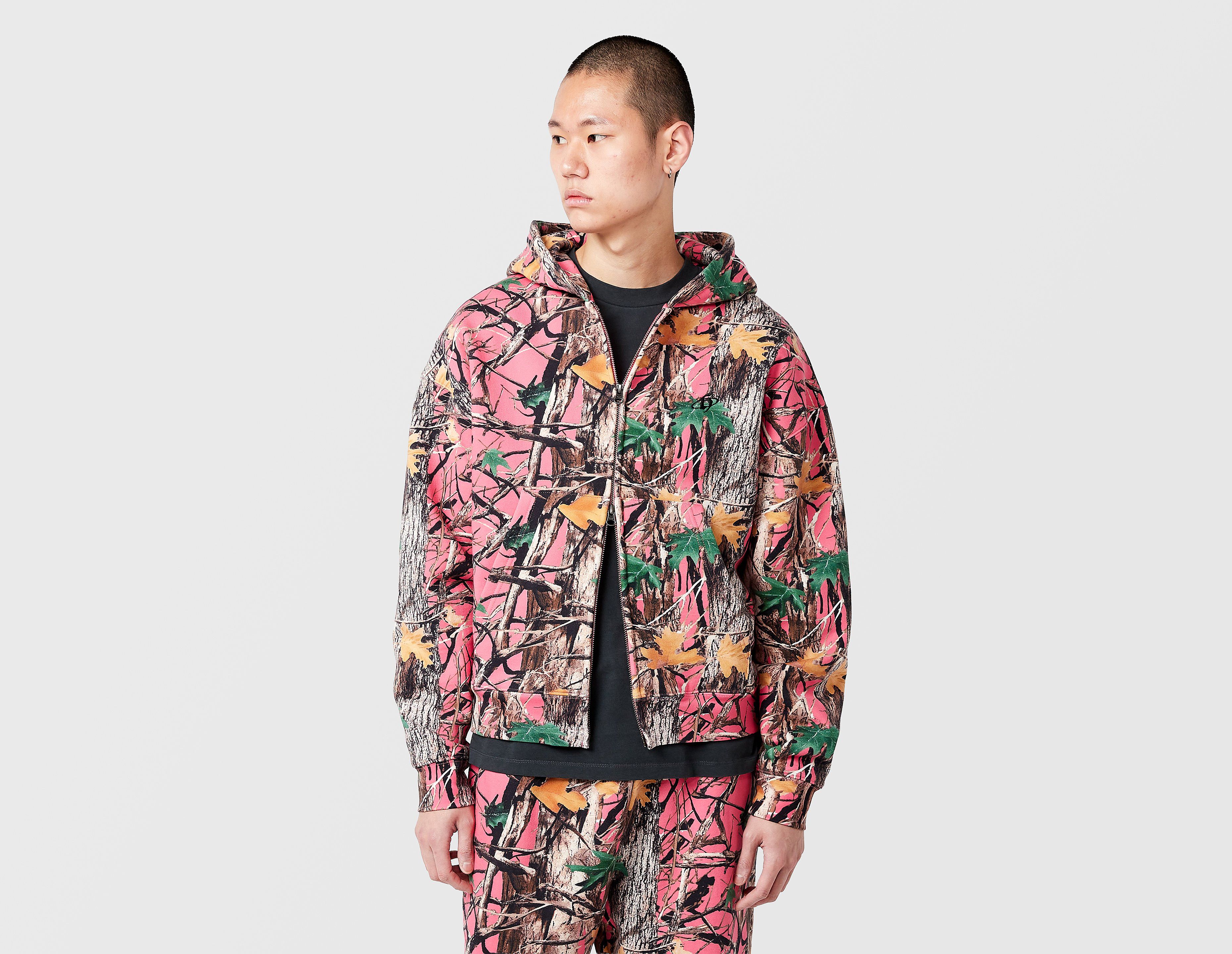 Home Grown Brutal Tree Camo Zip Hoodie, rosa