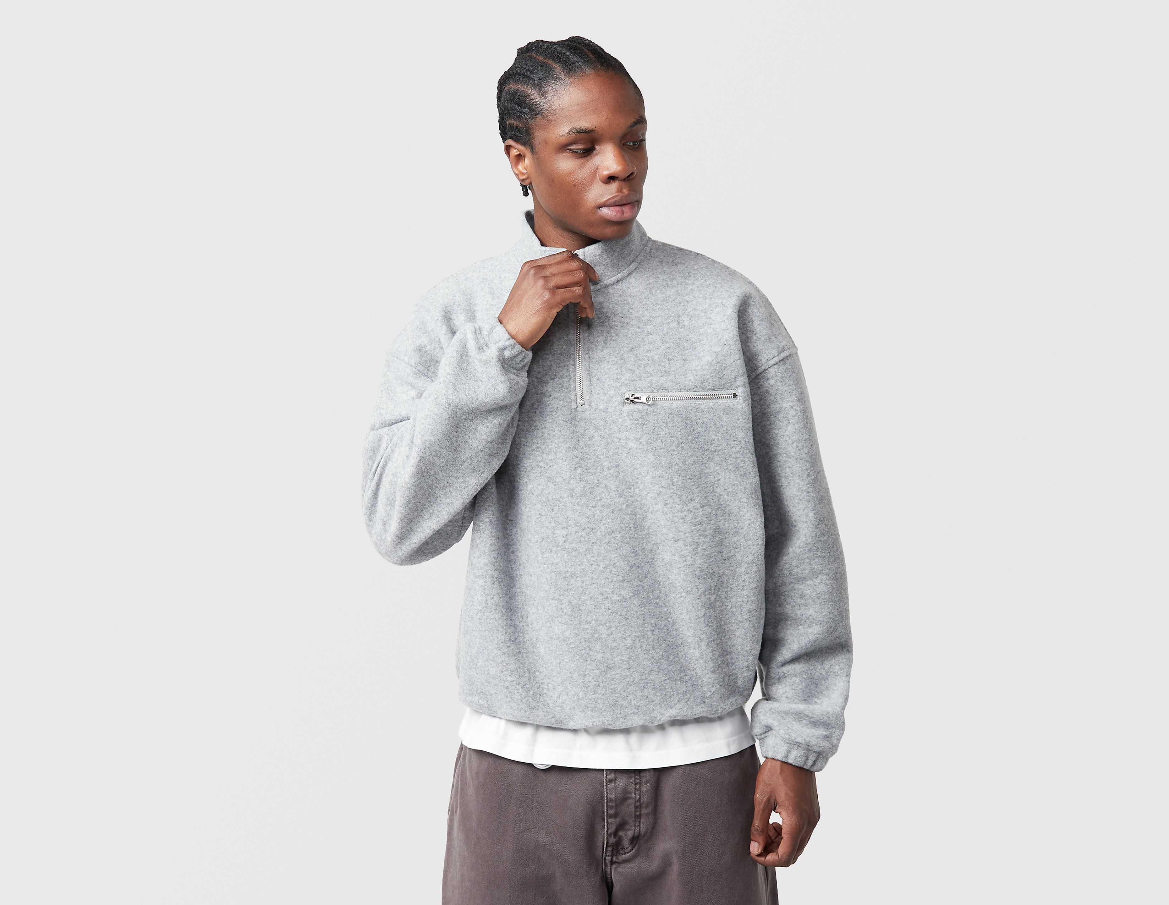 Home Grown Bandera 1/4 Zip Fleece, grigio