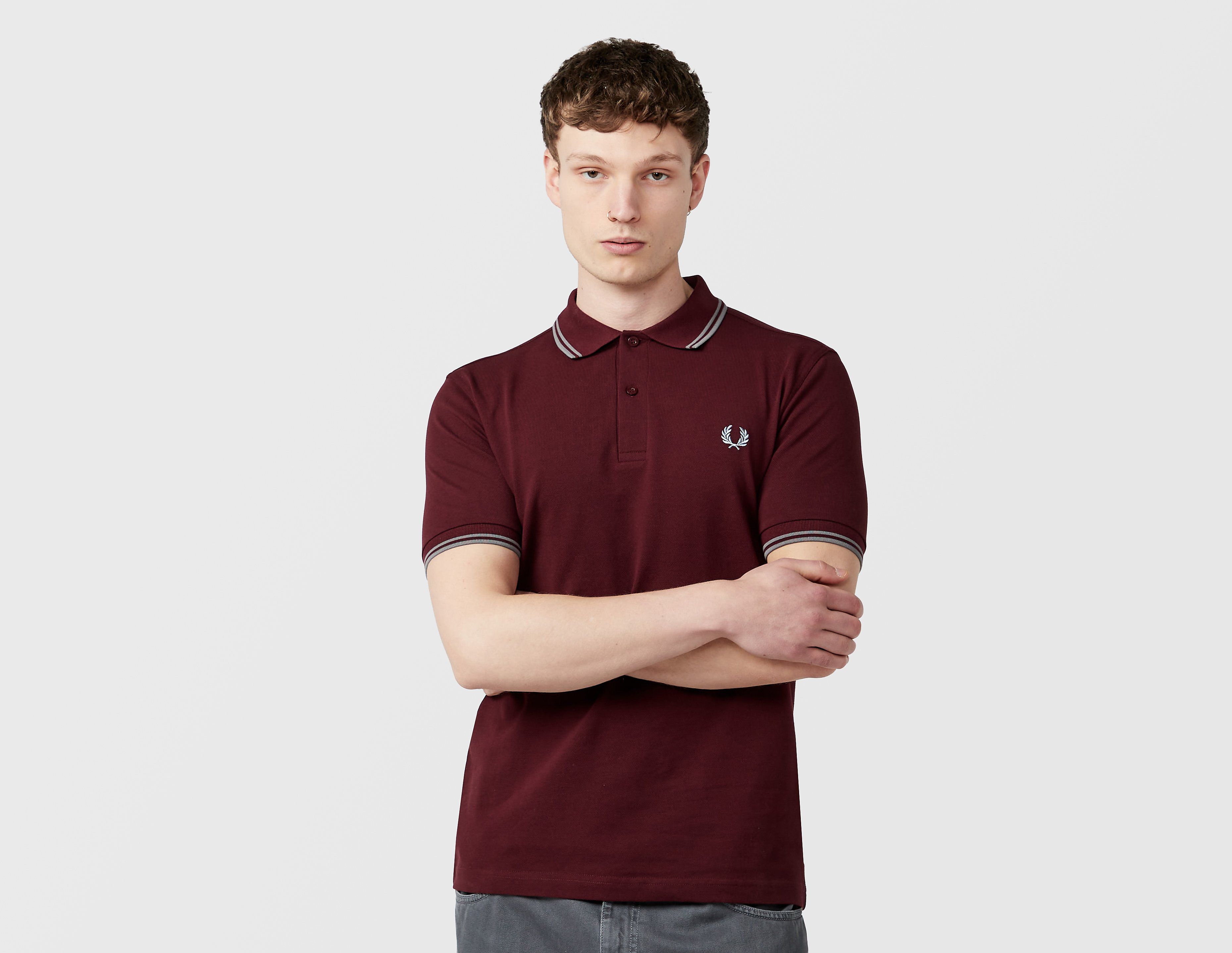 Fred Perry Twin Tipped Short Sleeve Polo Shirt, rojo