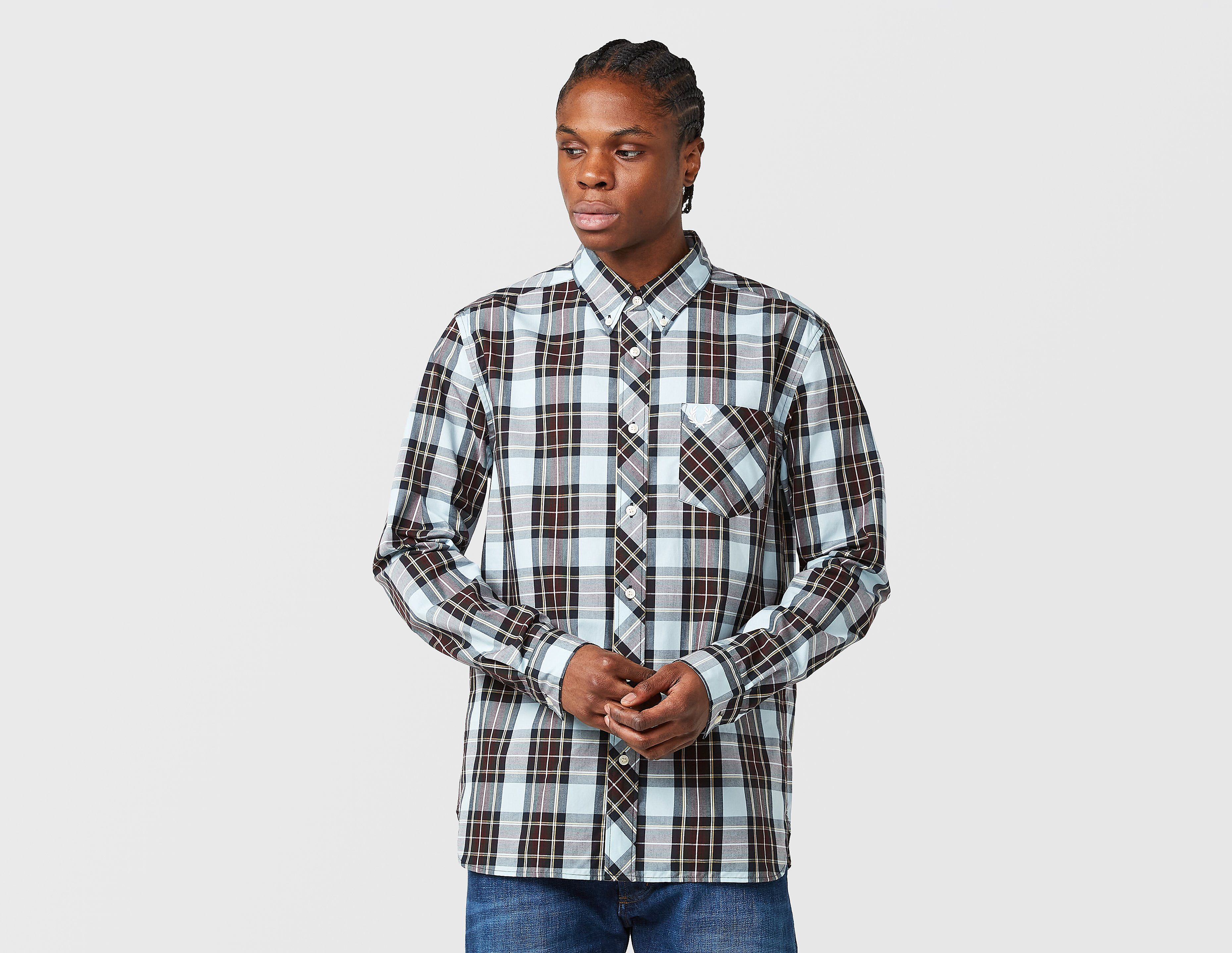 Fred Perry Tartan Shirt, azul